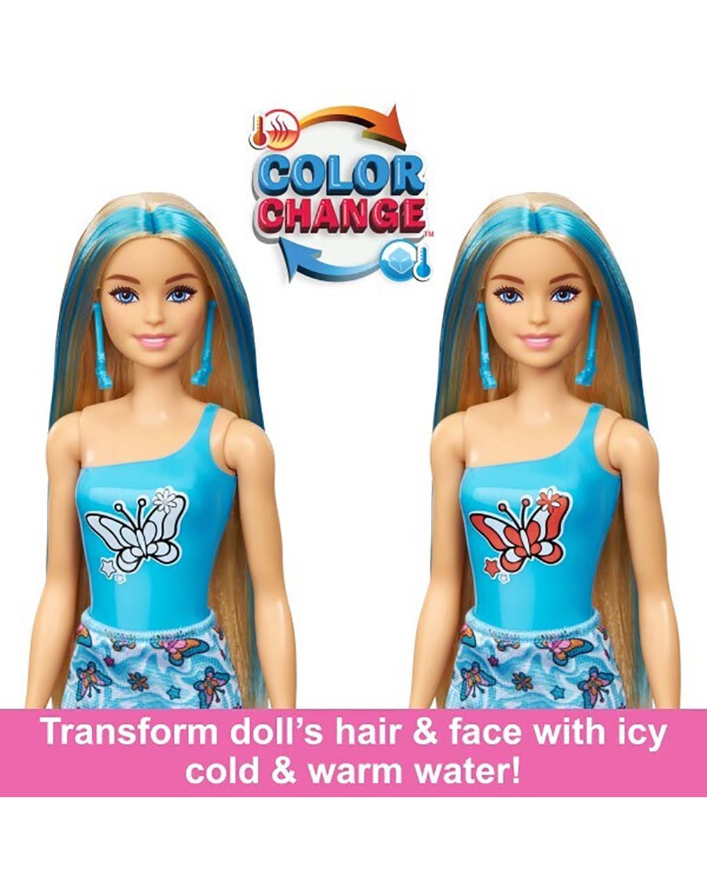 Barbie color reveal σειρά ουράνιο τόξο κούκλα και αξεσουάρ με 6 εκπλήξεις hrk06 - BARBIE
