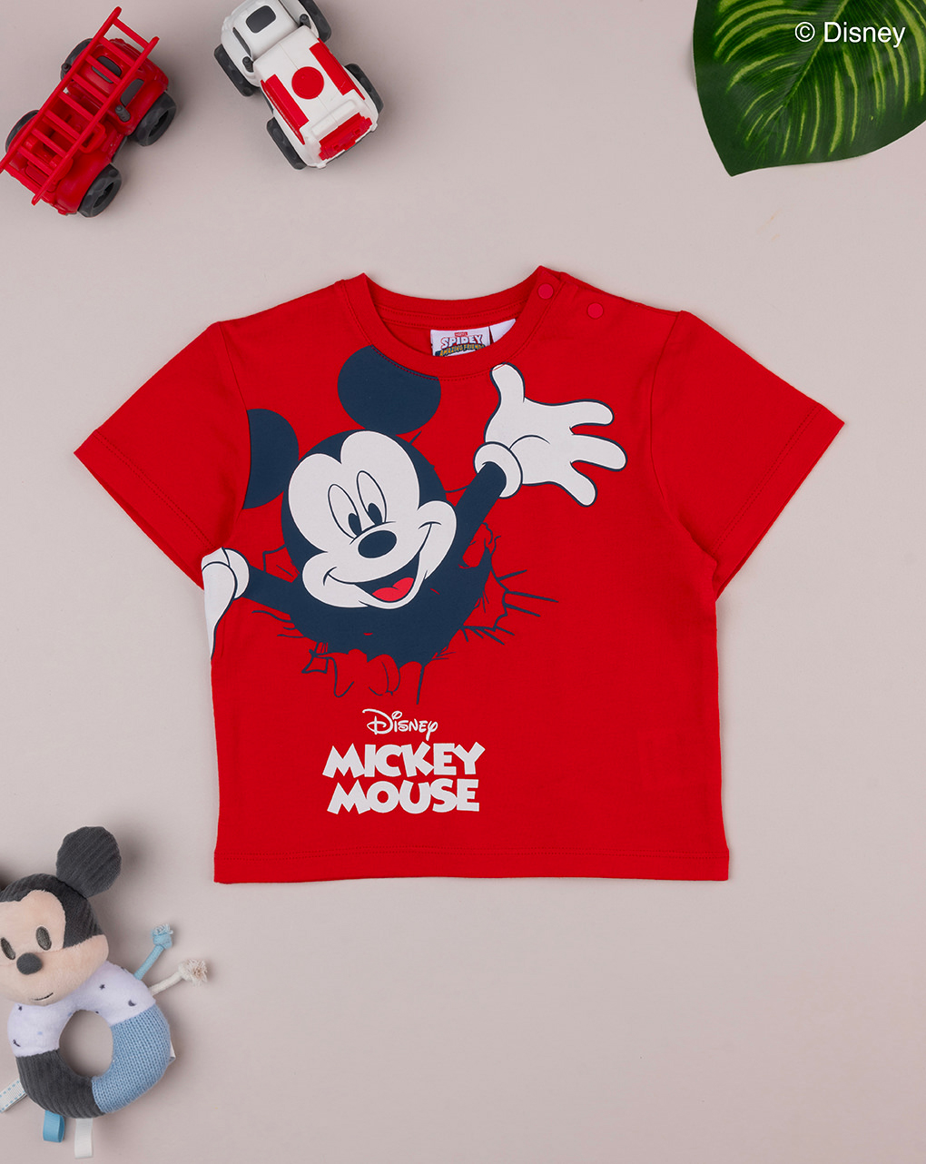 βρεφικό t-shirt κόκκινο με το mickey για αγόρι