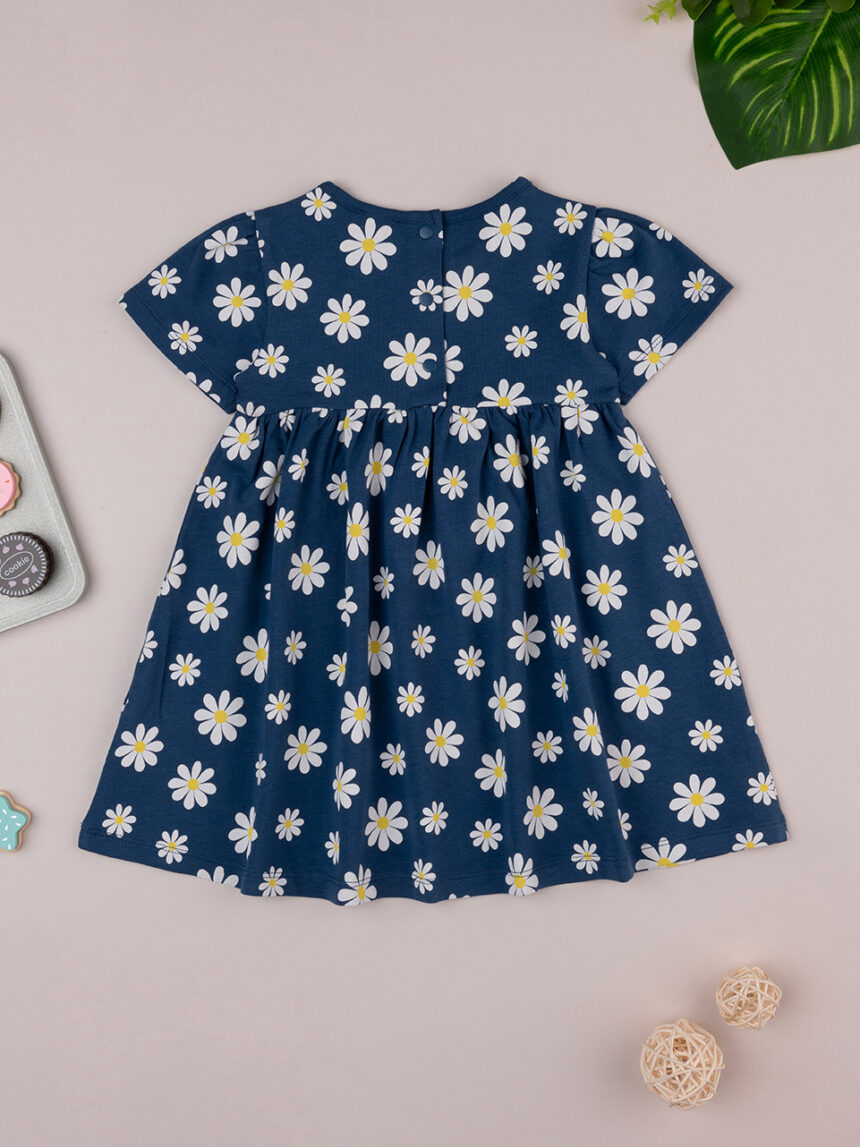 βρεφικό φόρεμα μπλε με μαργαρίτες για κορίτσι - Prénatal