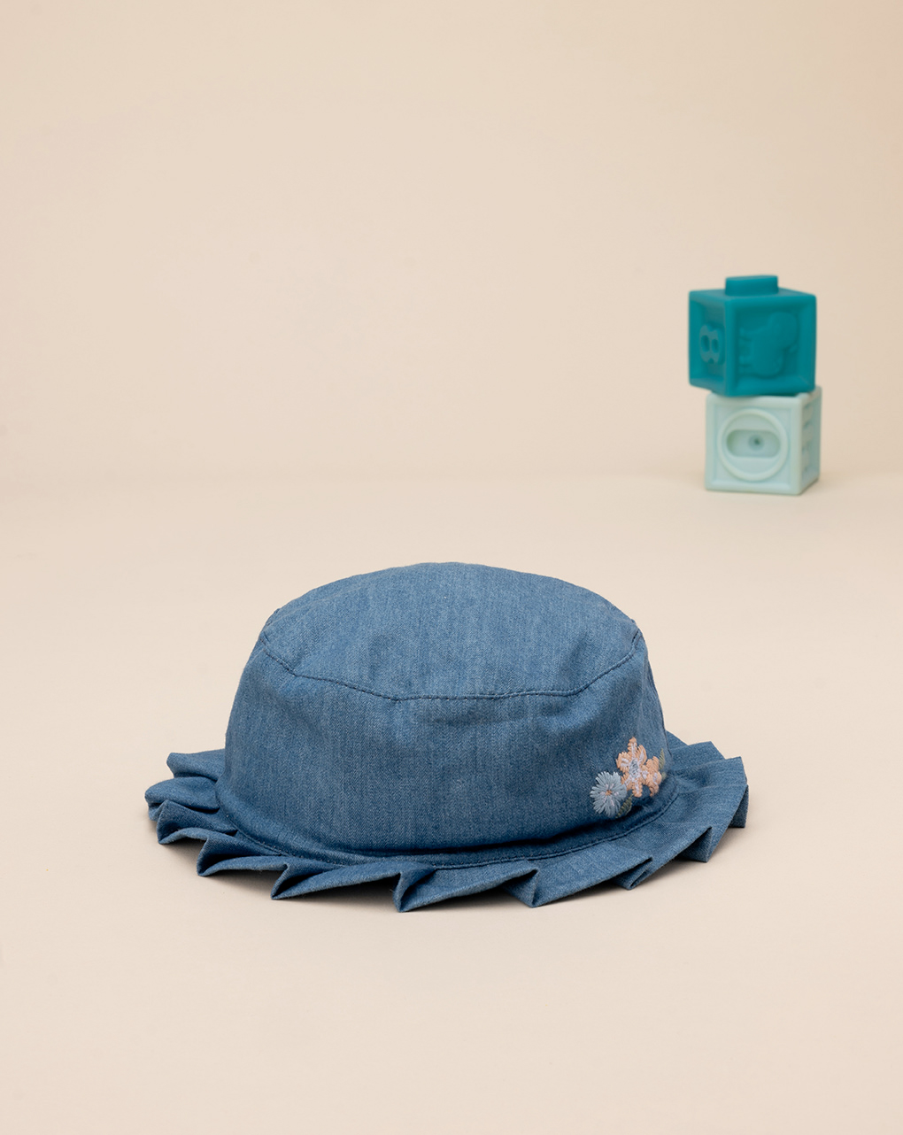 βρεφικό καπέλο denim chambray safari για κορίτσι - Prénatal