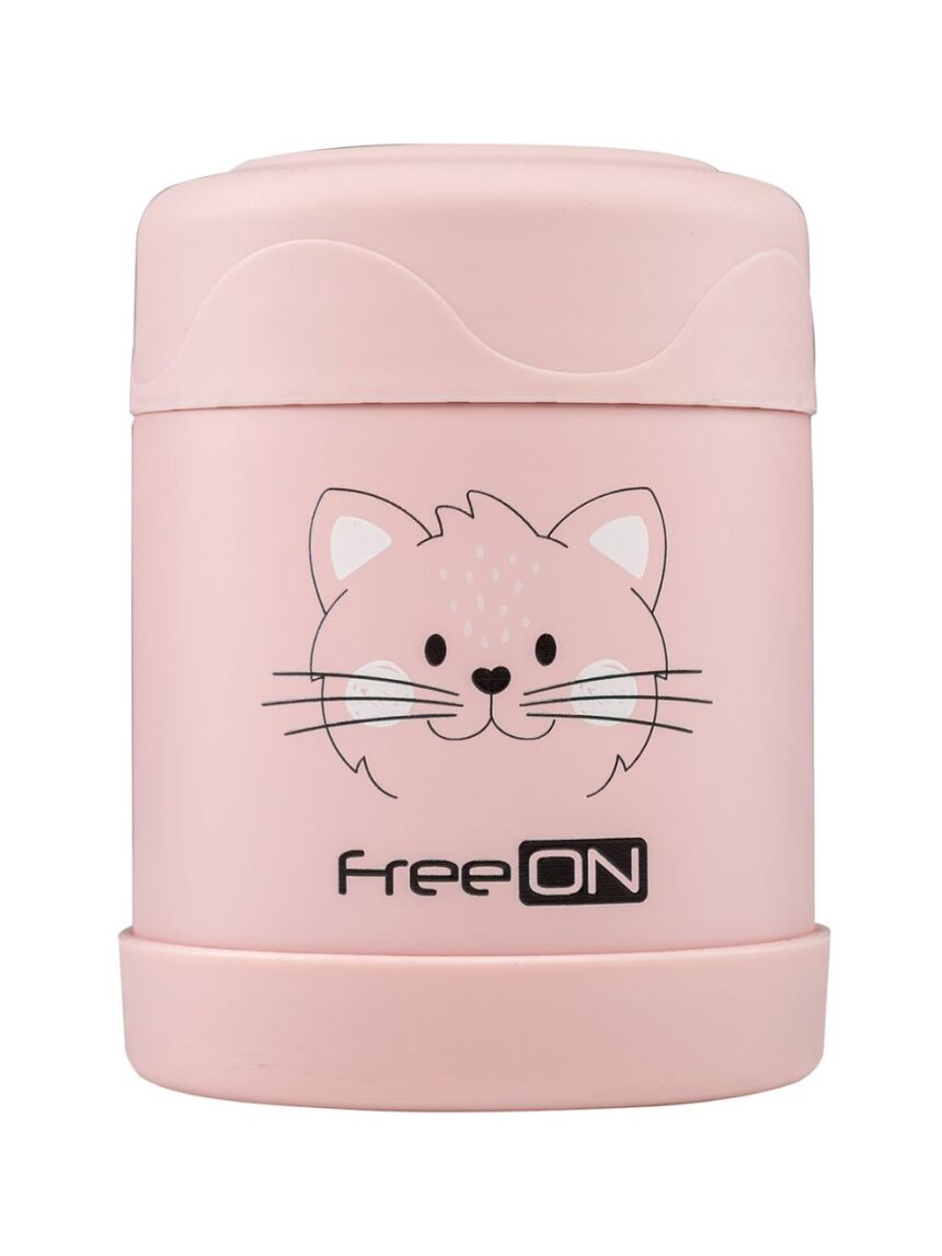 Freeon ανοξείδωτο θερμός φαγητού kity 350ml ροζ 380722 - Freeon