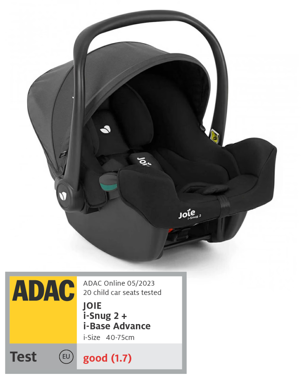 Joie κάθισμα αυτοκινήτου i-snug 2 (40-75cm) shale c1817casha000 - Joie