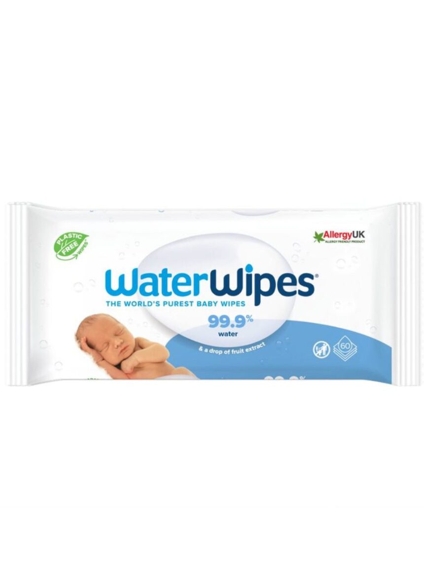Waterwipes, monthly pack, 100% plastic-free άοσμα μωρομάντηλα, 99.9% νερό, 12x60τμχ ib/420036 - WaterWipes