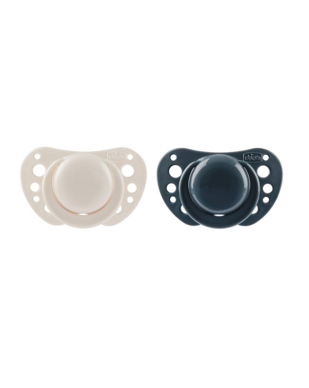 Chicco σετ πιπίλες physio air μπεζ-μπλε 6-16m ( 2 τεμ.) - Chicco