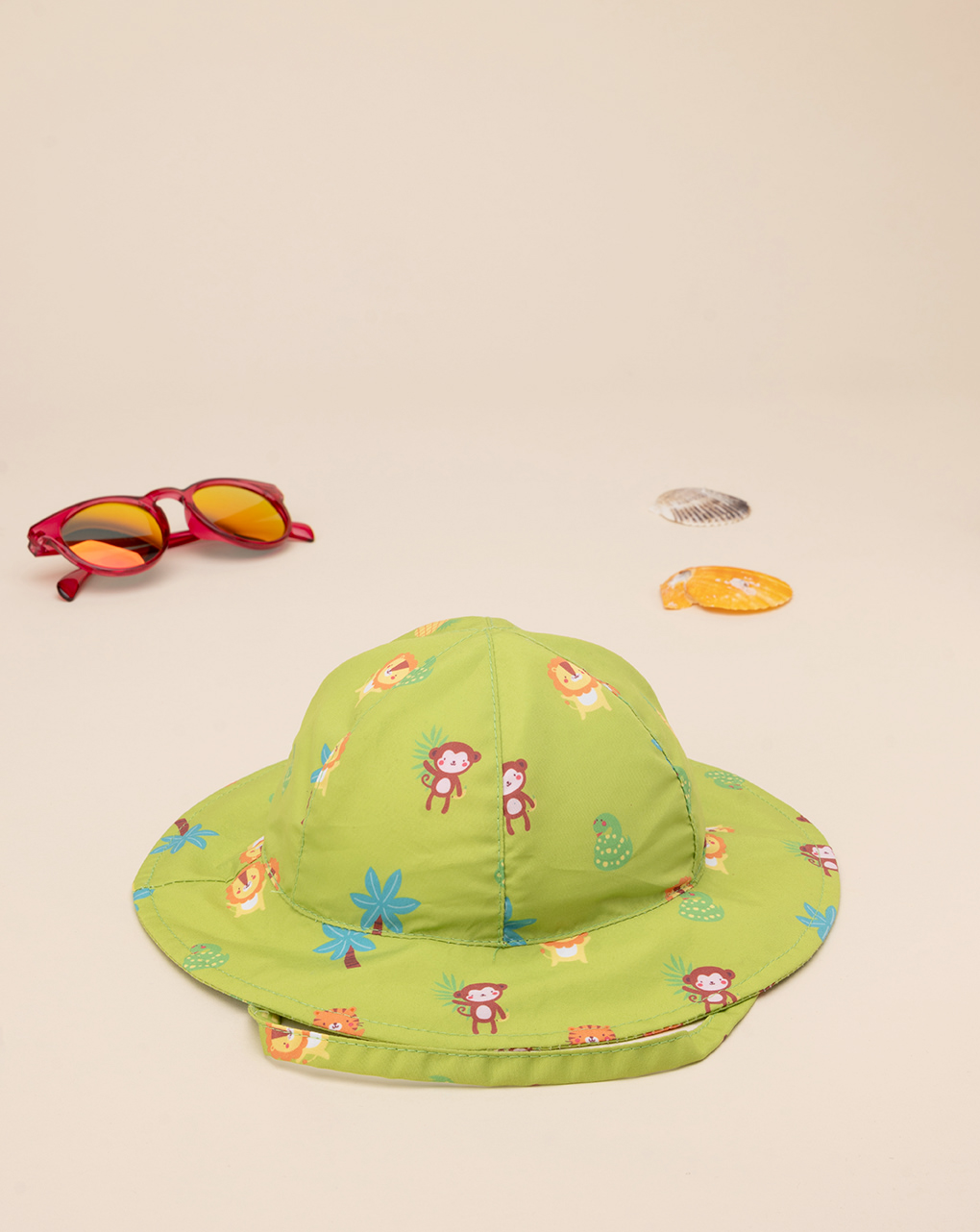 βρεφικό καπέλο θαλάσσης πράσινο jungle για αγόρι