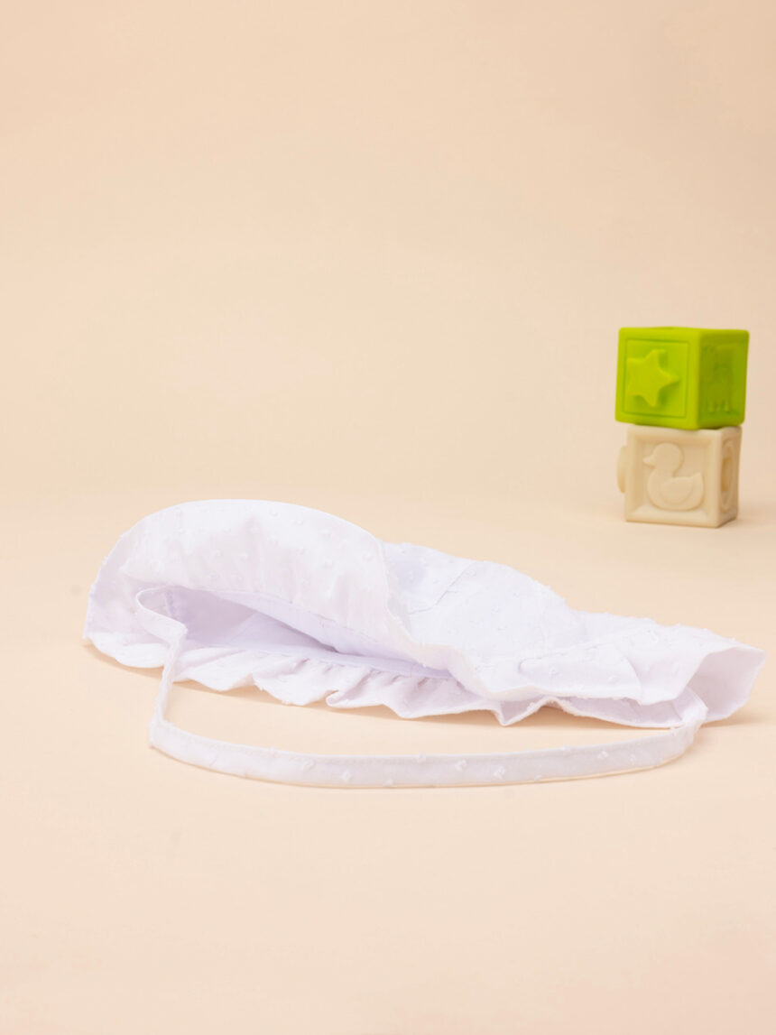 βρεφικό καπέλο λευκό πουά για κορίτσι - Prénatal