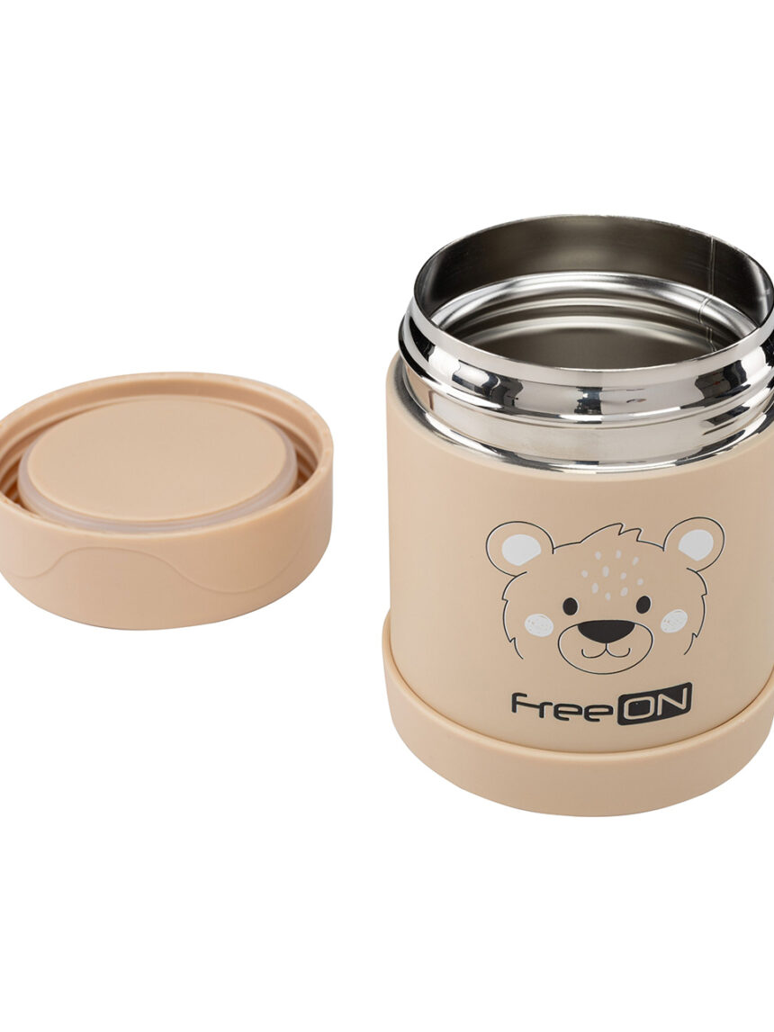 Freeon ανοξείδωτο θερμός φαγητού bear beige 350 ml 380739 - Freeon