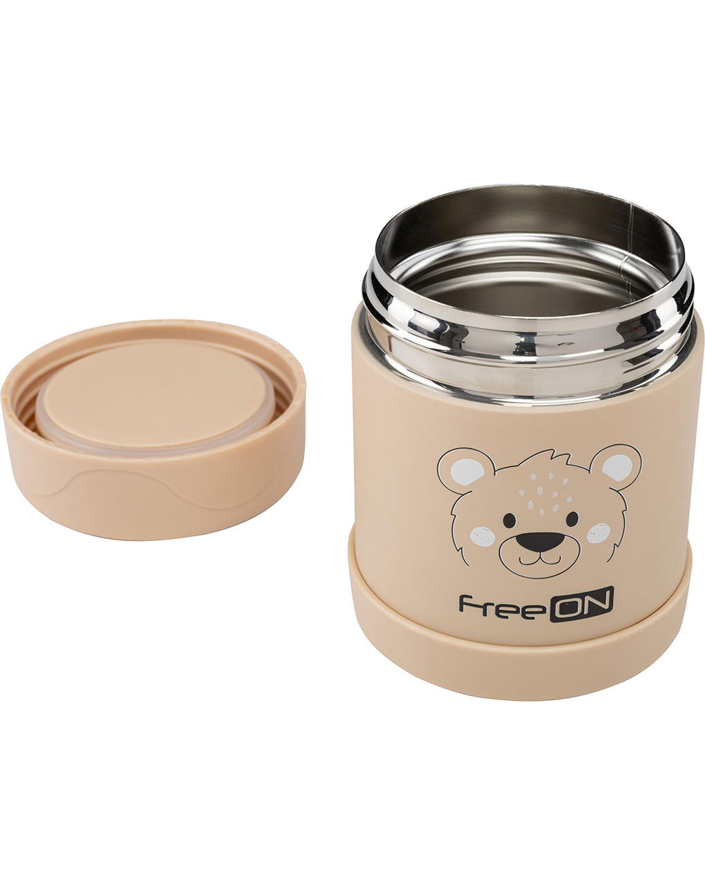 Freeon ανοξείδωτο θερμός φαγητού bear beige 350 ml 380739 - Freeon