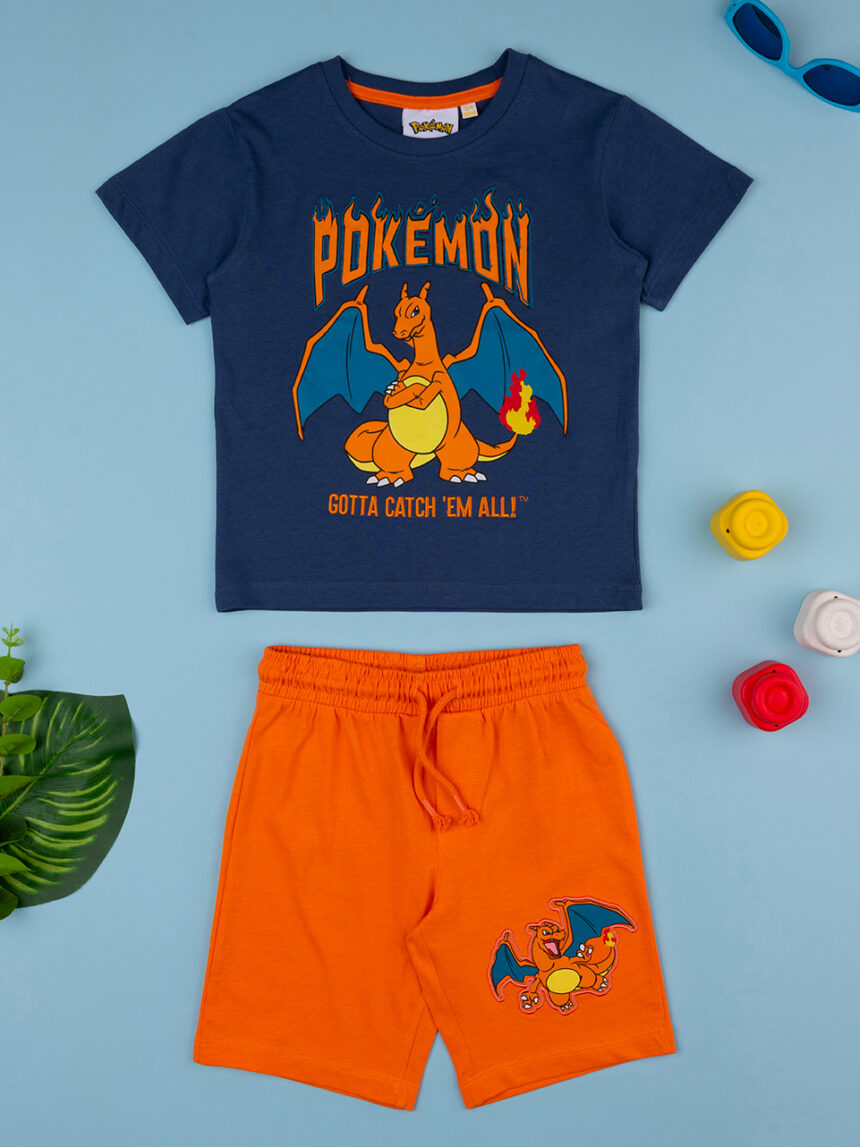 παιδικό σετ t-shirt και σορτσάκι pokémon για αγόρι - Prénatal