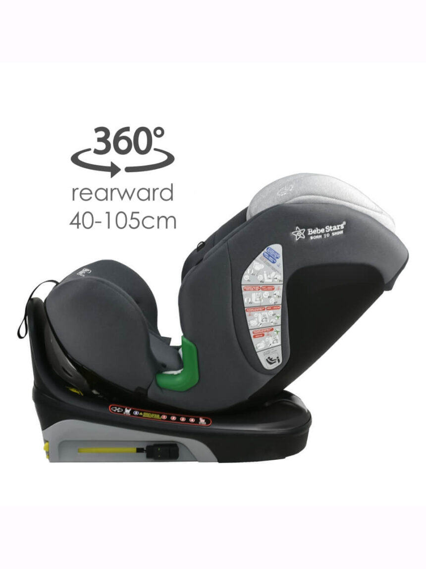 Bebe stars κάθισμα αυτοκινήτου nobile i-size (40-150cm) 360° ice grey 924-188 - Bebe Stars