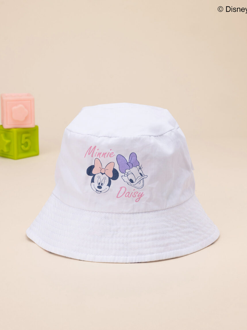 παιδικό καπέλο ψαρά λευκό minnie & daisy για κορίτσι - Prénatal