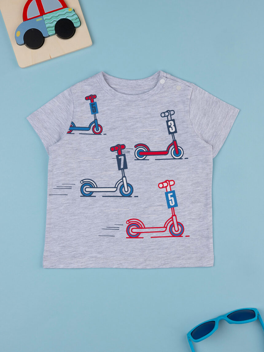 βρεφικό t-shirt γκρι πατίνια για αγόρι - Prénatal