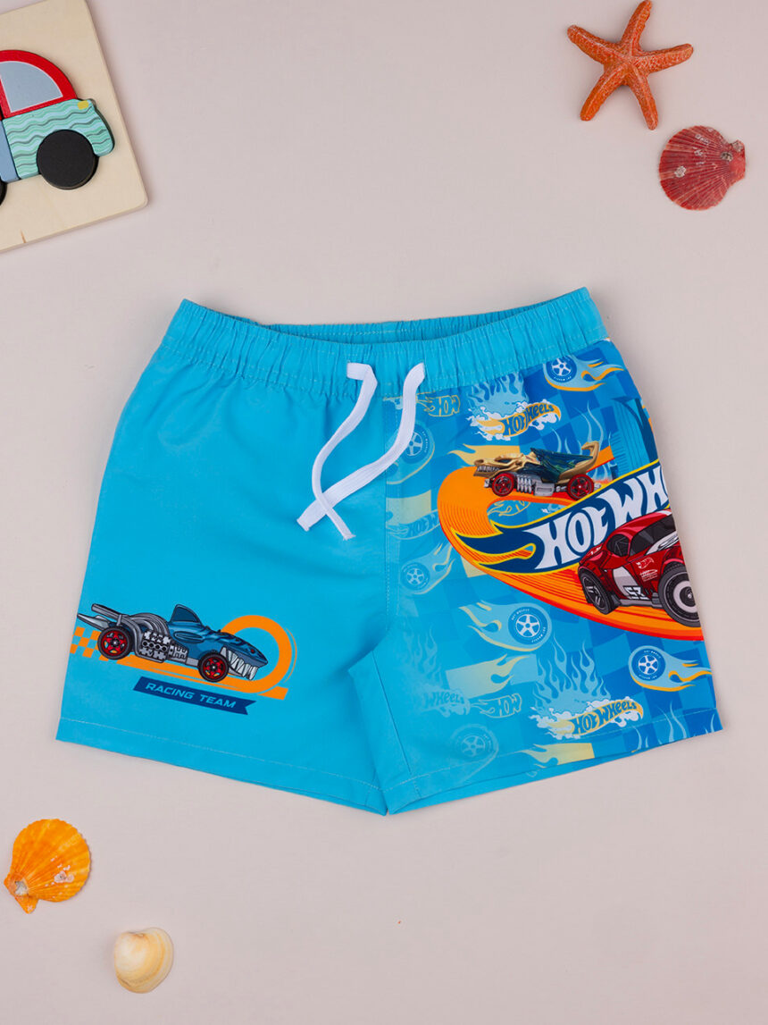 παιδικό μαγιό boxer γαλάζιο hot wheels για αγόρι - Prénatal