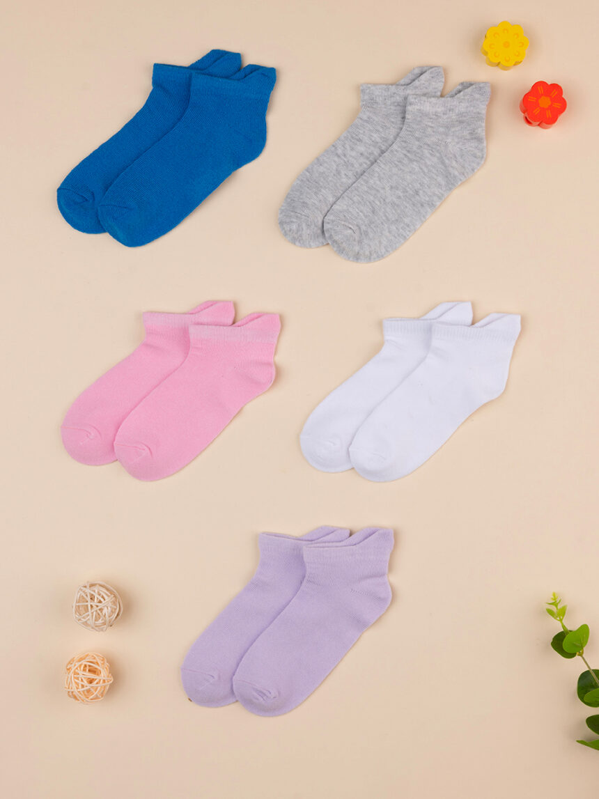 παιδικές κάλτσες πακέτο x5 καρδούλες για κορίτσι - Prénatal