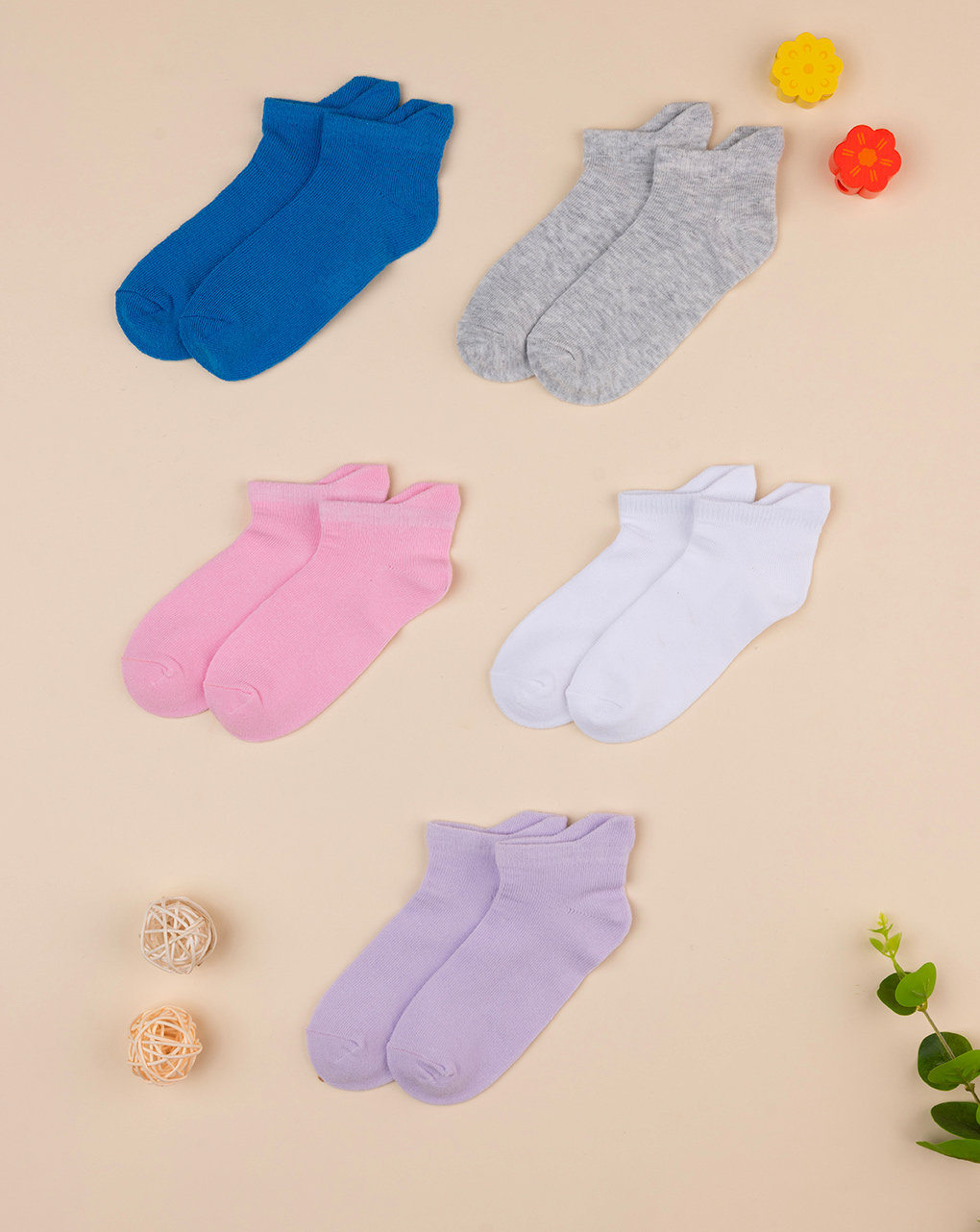 παιδικές κάλτσες πακέτο x5 καρδούλες για κορίτσι