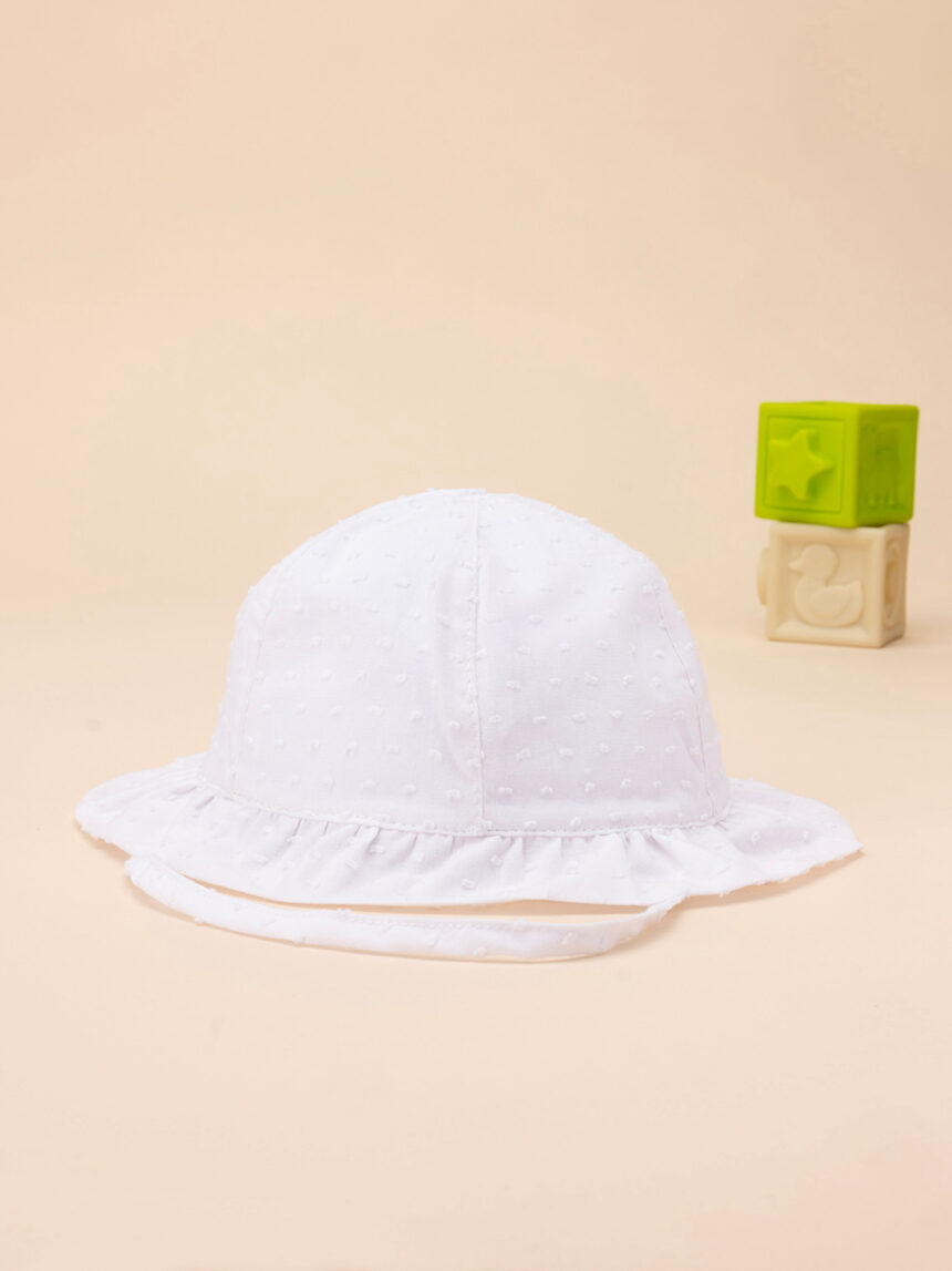 βρεφικό καπέλο λευκό πουά για κορίτσι - Prénatal