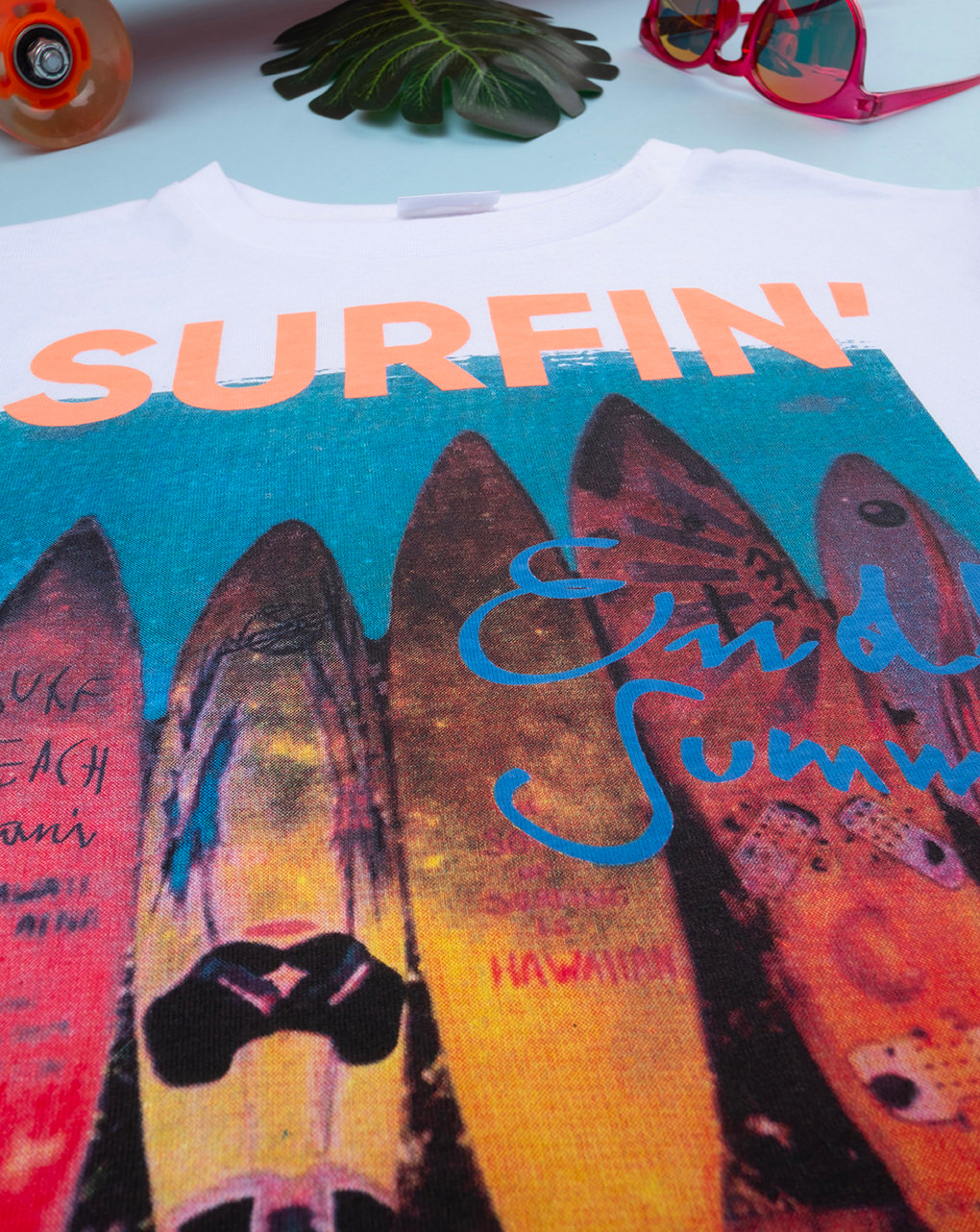 παιδικό t-shirt λευκό surfin' hawaii για αγόρι - Prénatal