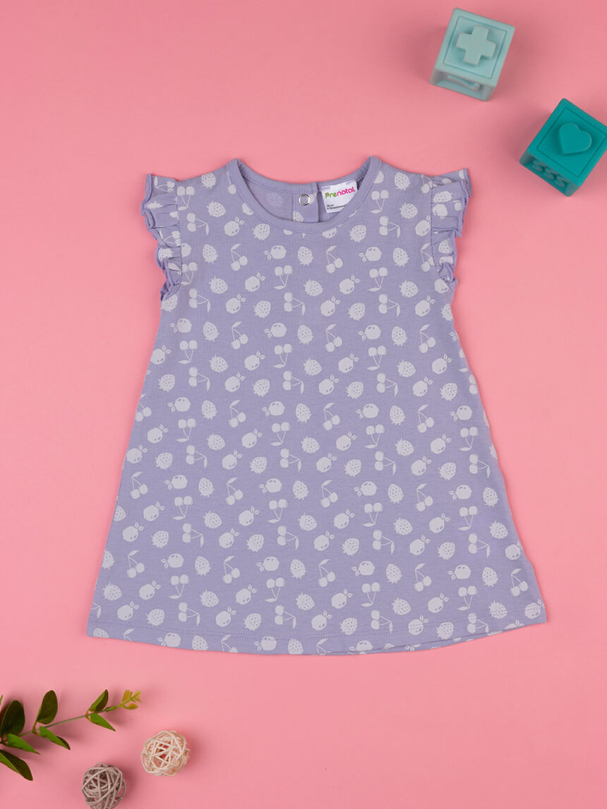 βρεφικό φόρεμα λιλά με φρούτα για κορίτσι - Prénatal