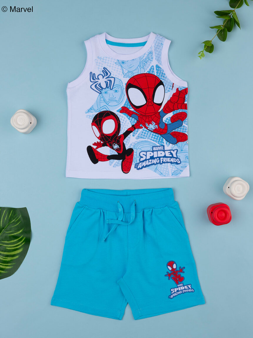 βρεφικό σετ μπλούζα και σορτσάκι spiderman για αγόρι - Prénatal