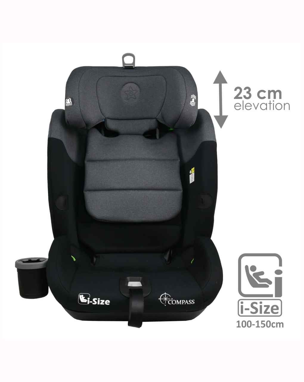 Bebe stars κάθισμα αυτοκινήτου compass isofix i-size steel grey - Bebe Stars