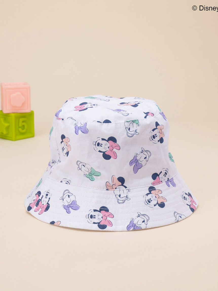 παιδικό καπέλο ψαρά λευκό minnie & daisy για κορίτσι - Prénatal