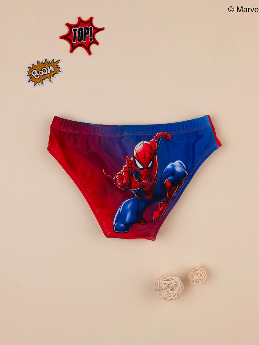 παιδικό μαγιό σλιπ μπλε/κόκκινο spiderman για αγόρι - Prénatal