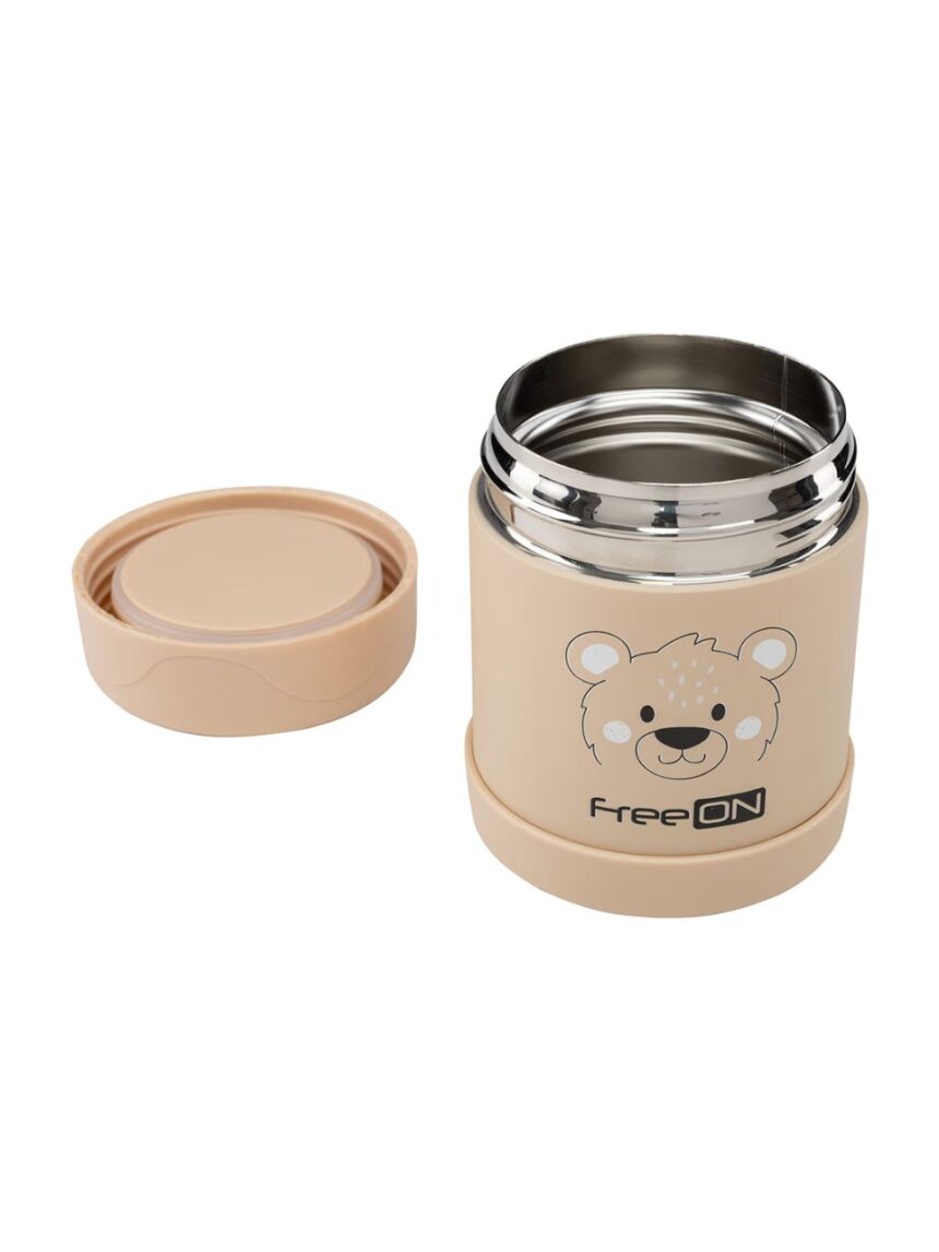 Freeon ανοξείδωτο θερμός φαγητού bear beige 350ml 380739 - Freeon