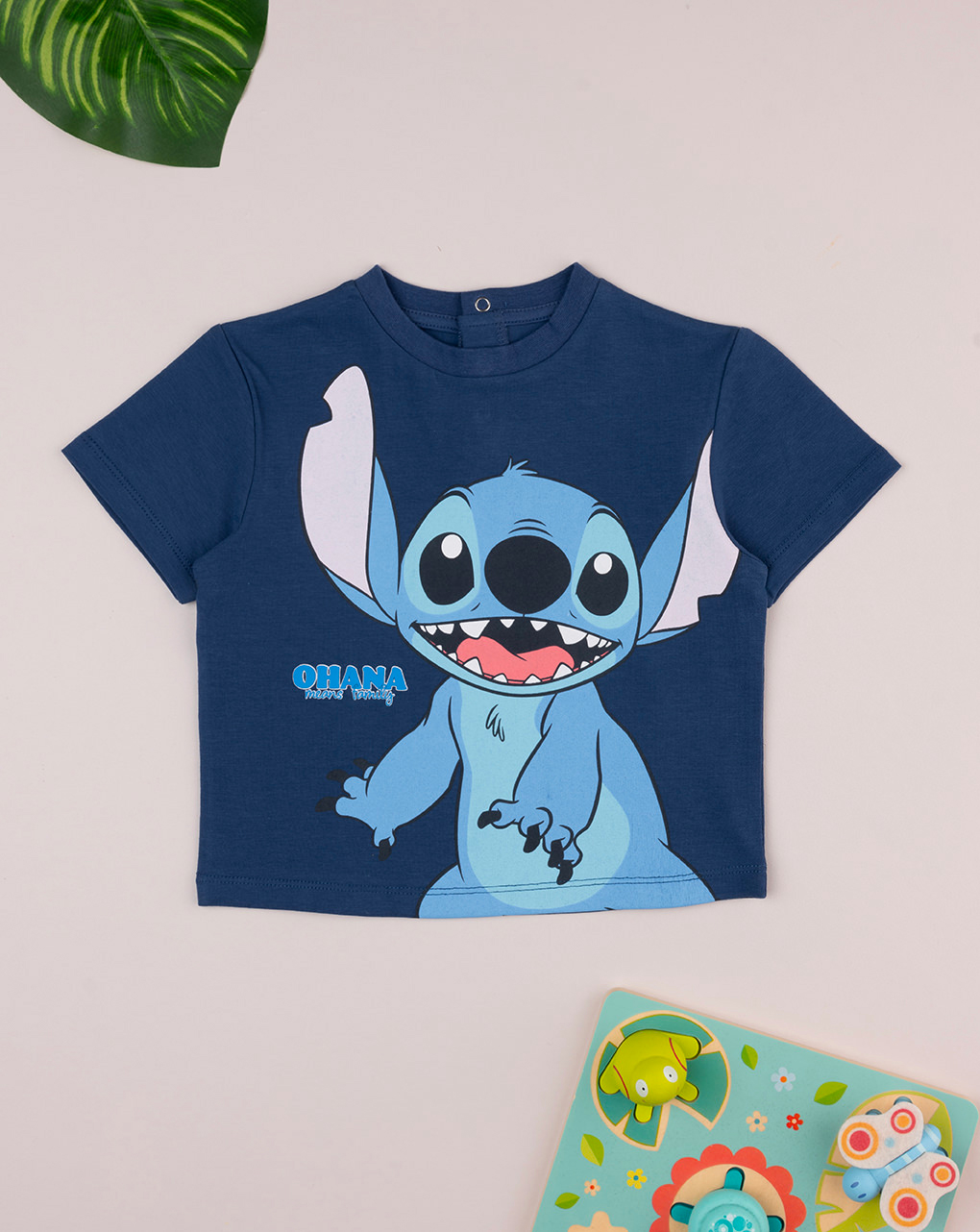 βρεφικό t-shirt μπλε stitch για αγόρι