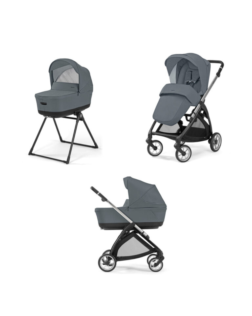 Inglesina σύστημα μεταφοράς electa  quattro με κάθισμα darwin recline union grey/silver black - Inglesina