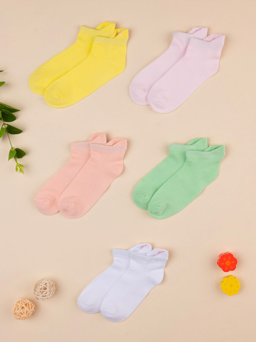 παιδικές κάλτσες πακέτο x5 μαργαρίτες για κορίτσι - Prénatal