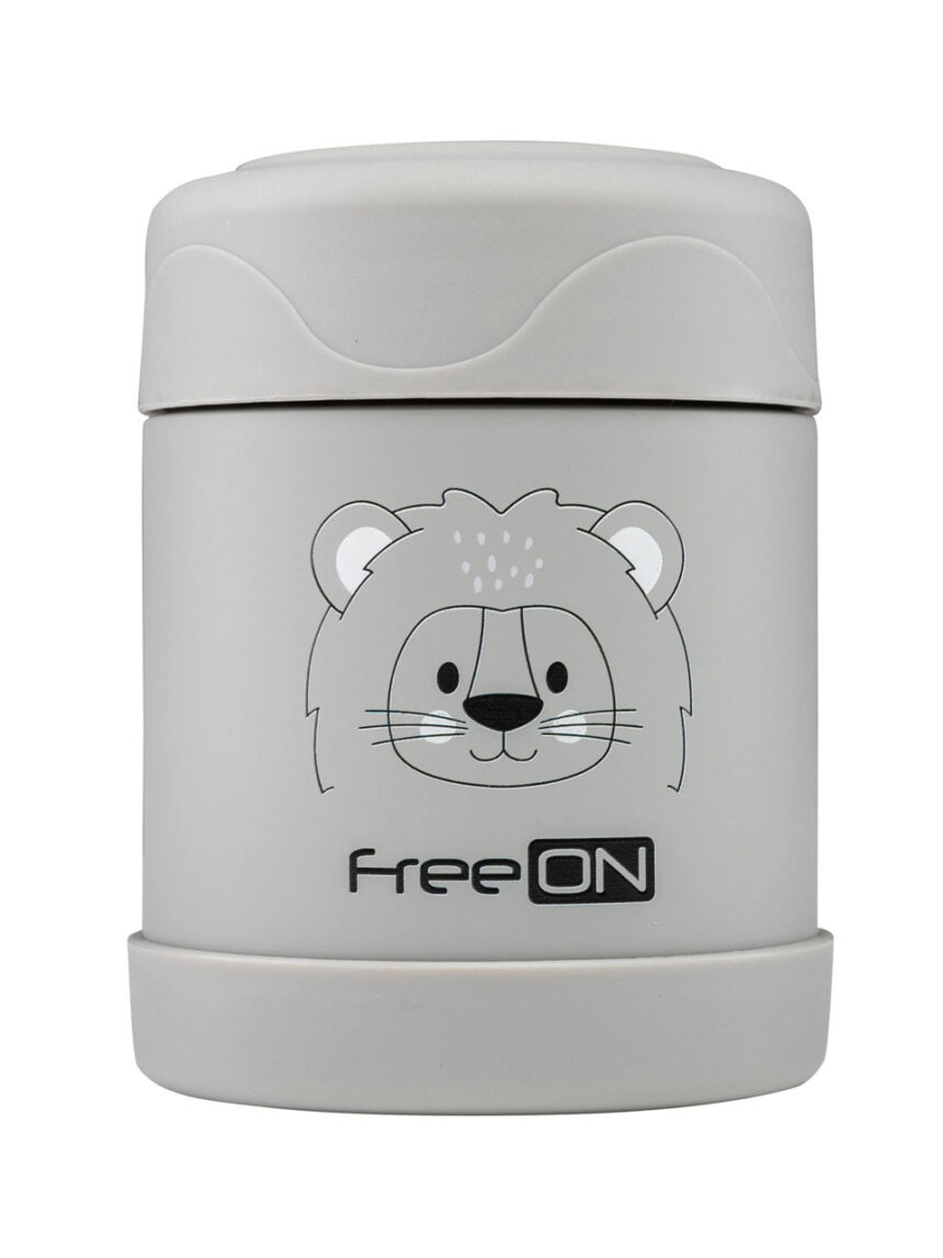 Freeon ανοξείδωτος θερμός φαγητού 350ml lion grey, 380746 - Freeon