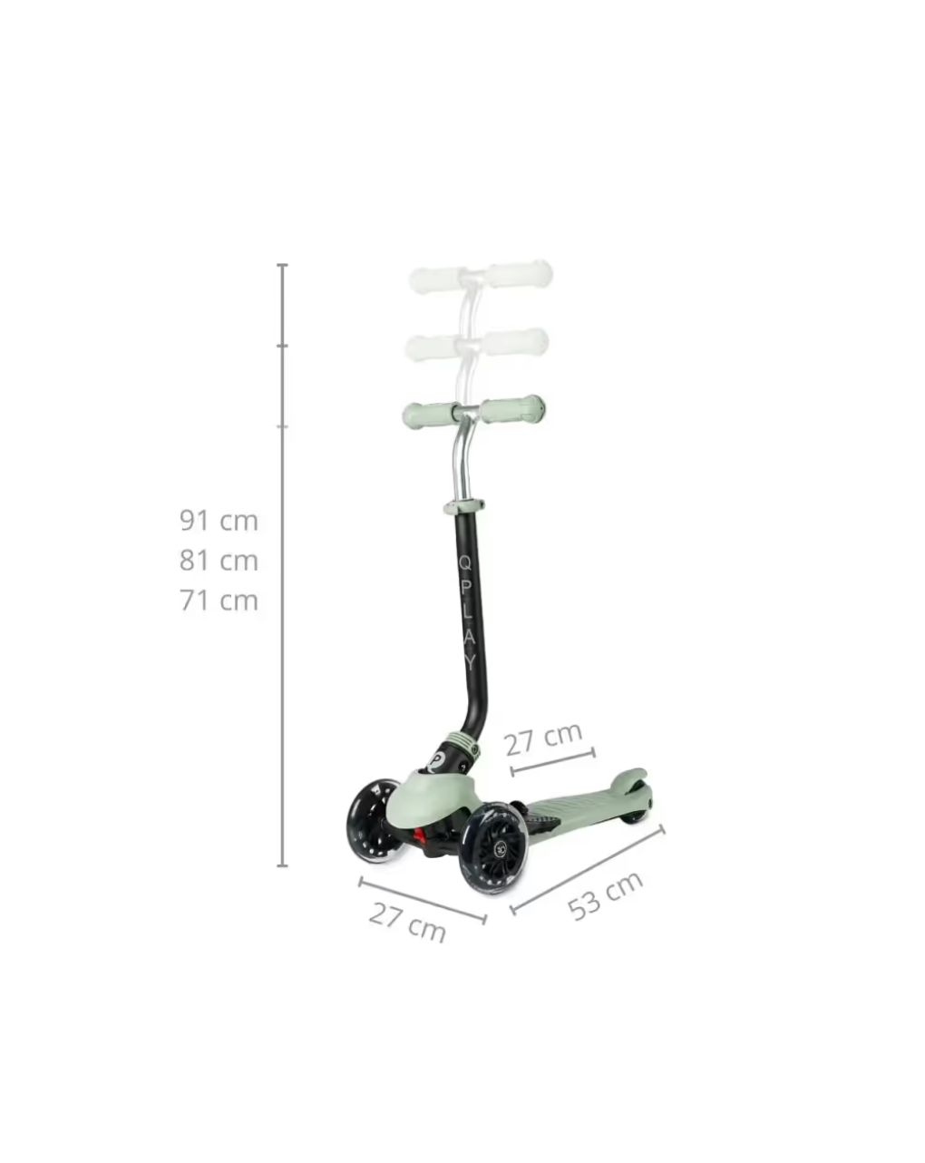 Qplay sema 3 σε 1 pro led green scooter 01-1212071-02 - QPLAY