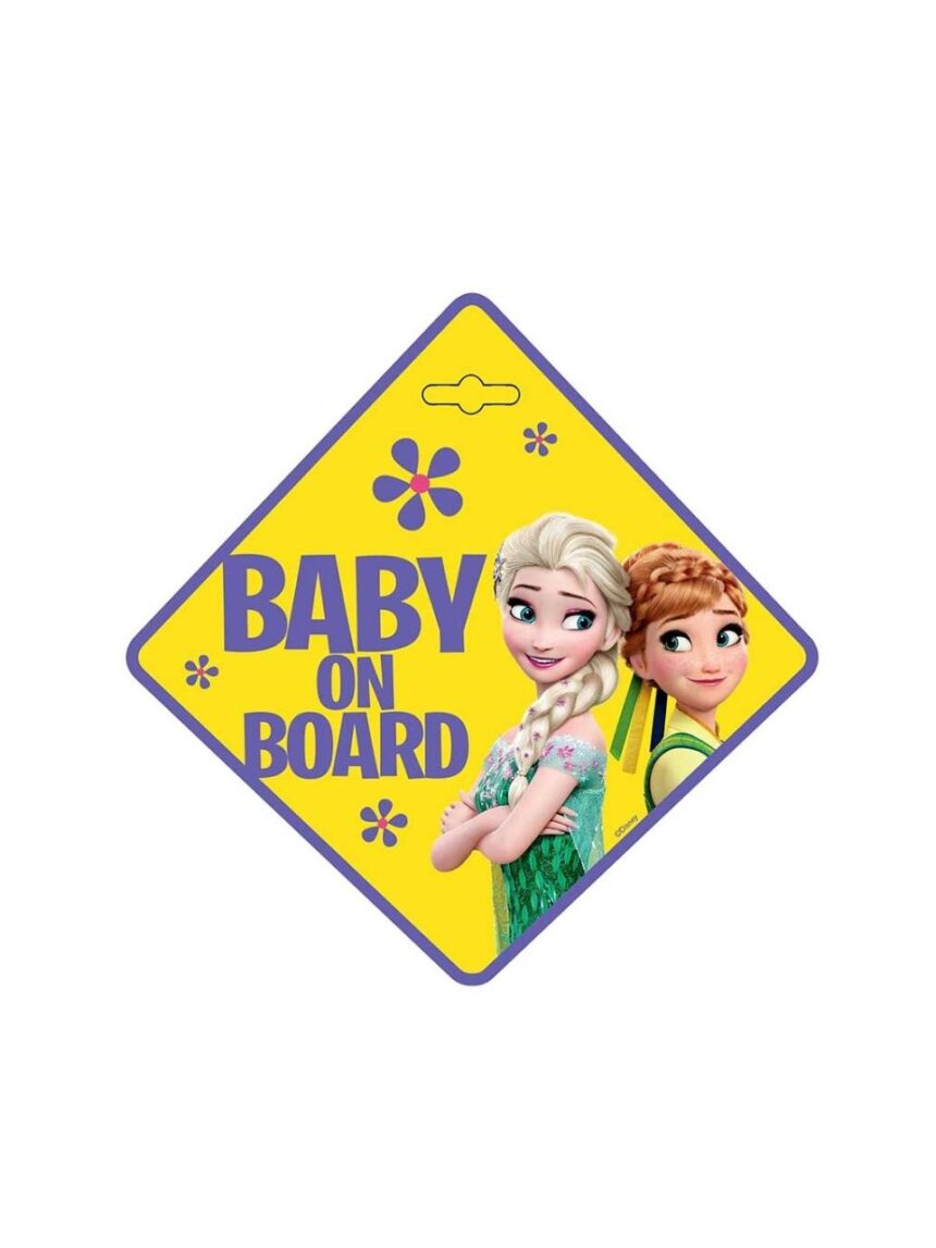 Freeon - σήμα αυτοκινήτου με βεντούζα "baby on board" frozen, 9611 - Freeon