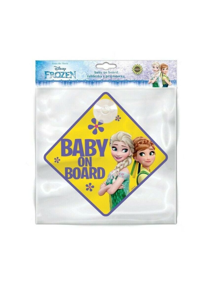 Freeon - σήμα αυτοκινήτου με βεντούζα "baby on board" frozen, 9611 - Freeon