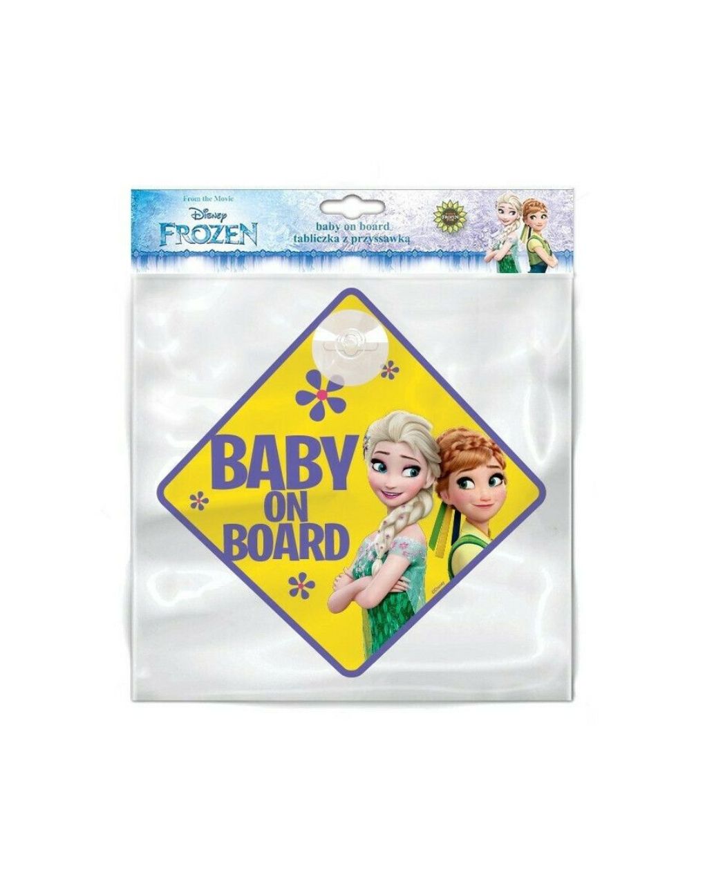 Freeon - σήμα αυτοκινήτου με βεντούζα "baby on board" frozen, 9611 - Freeon