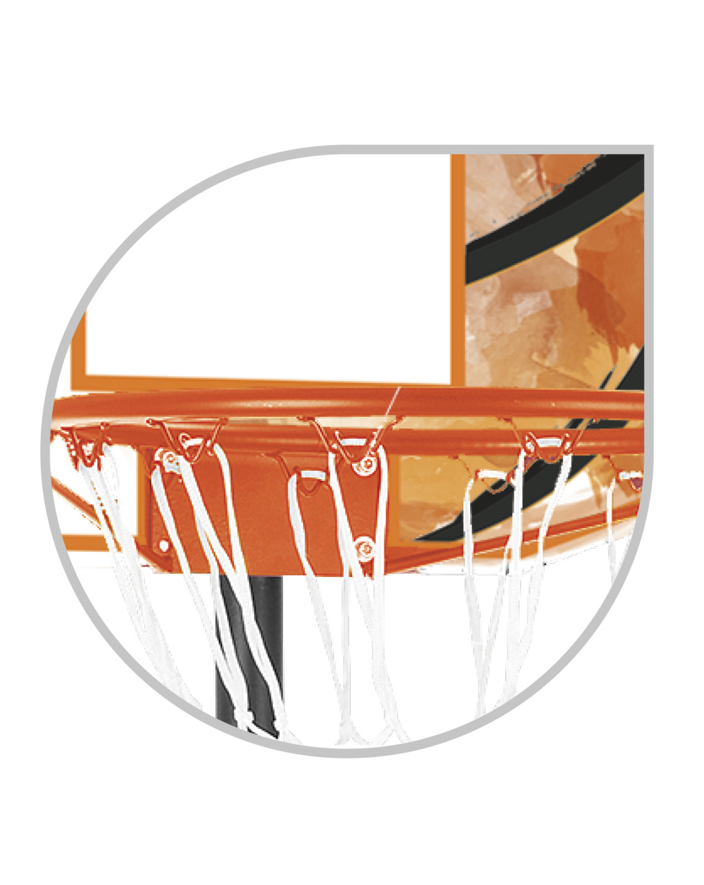 Sun & sport μεταλλική μπασκέτα 180-210 cm 1293837 - Sun&Sport