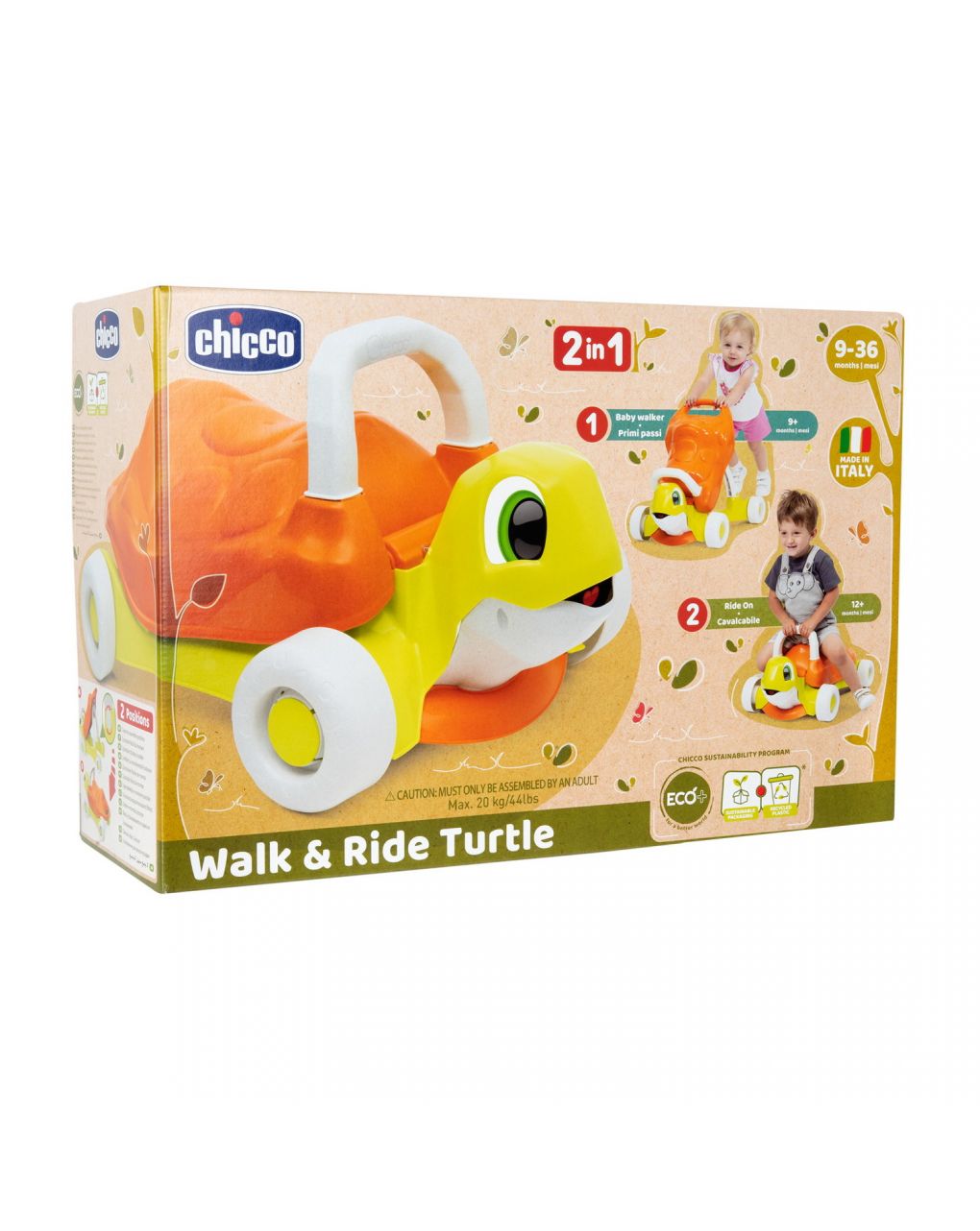 Chicco χελωνίτσα walk & ride 9 μηνών + - Chicco