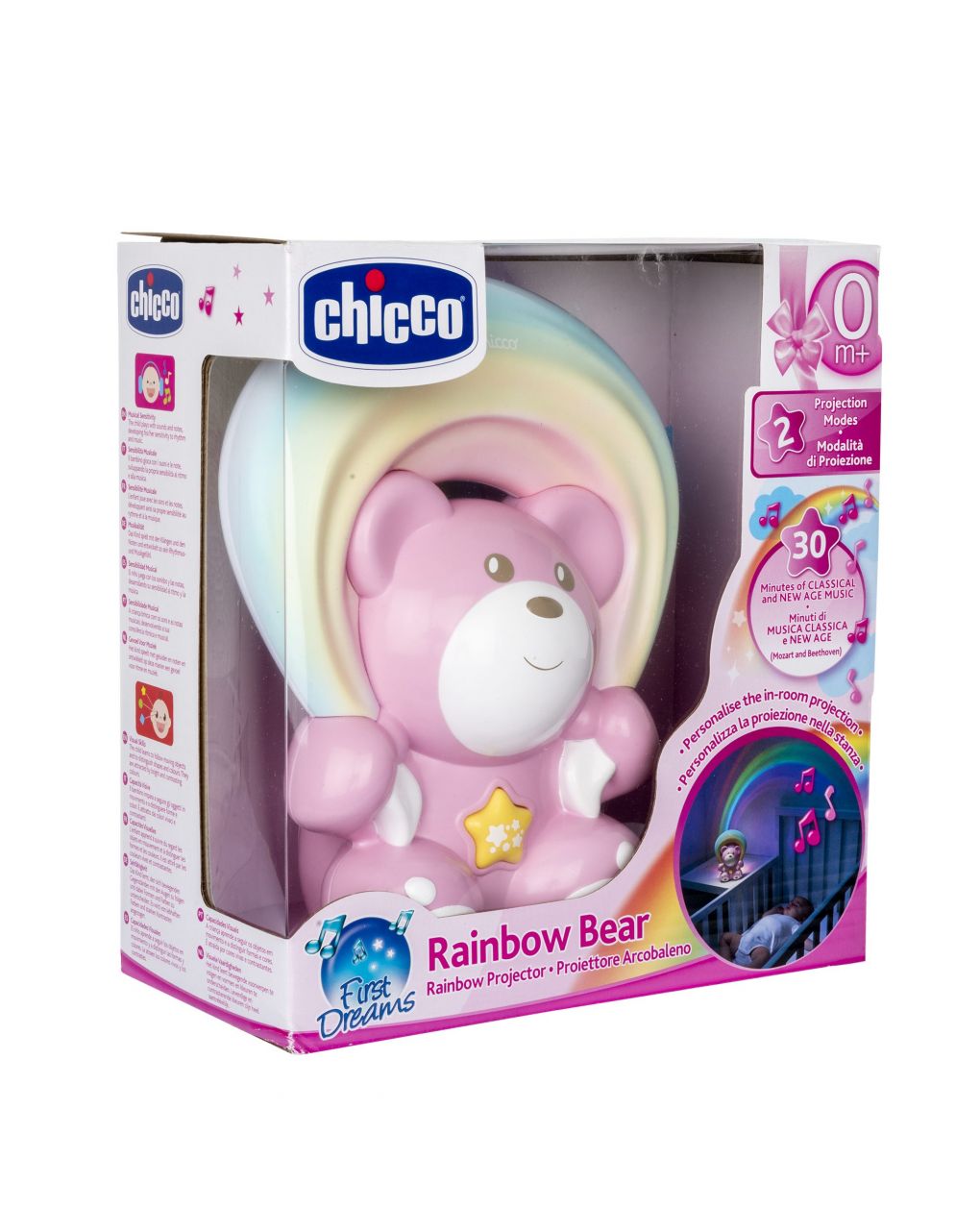 Chicco προτζέκτορας αρκουδάκι ροζ 0+ - Chicco