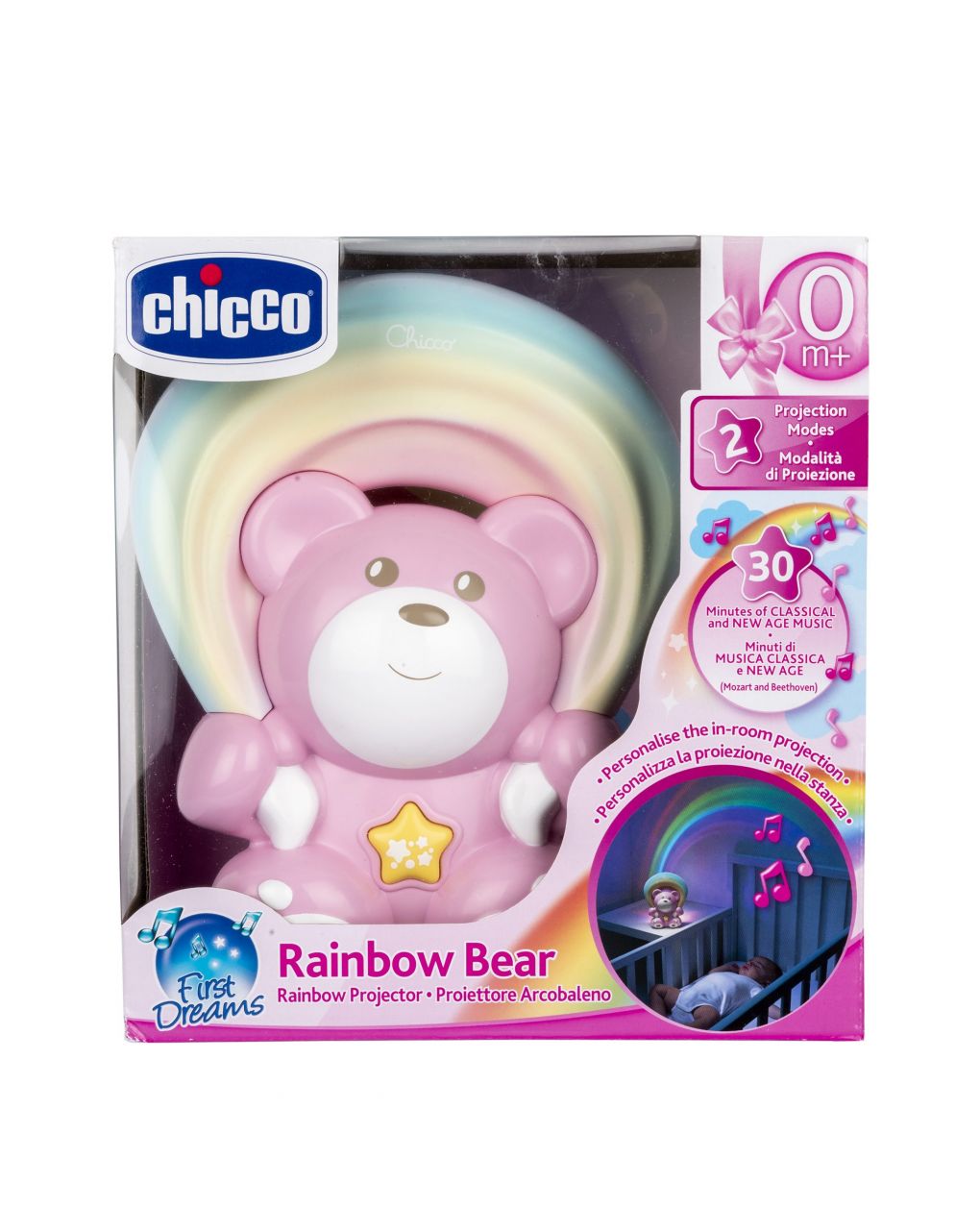 Chicco προτζέκτορας αρκουδάκι ροζ 0+ - Chicco