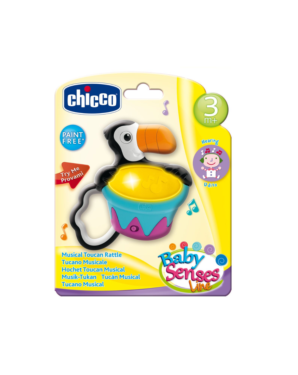 Chicco κουδουνίστρα τουκάν 3 μηνών + - Chicco