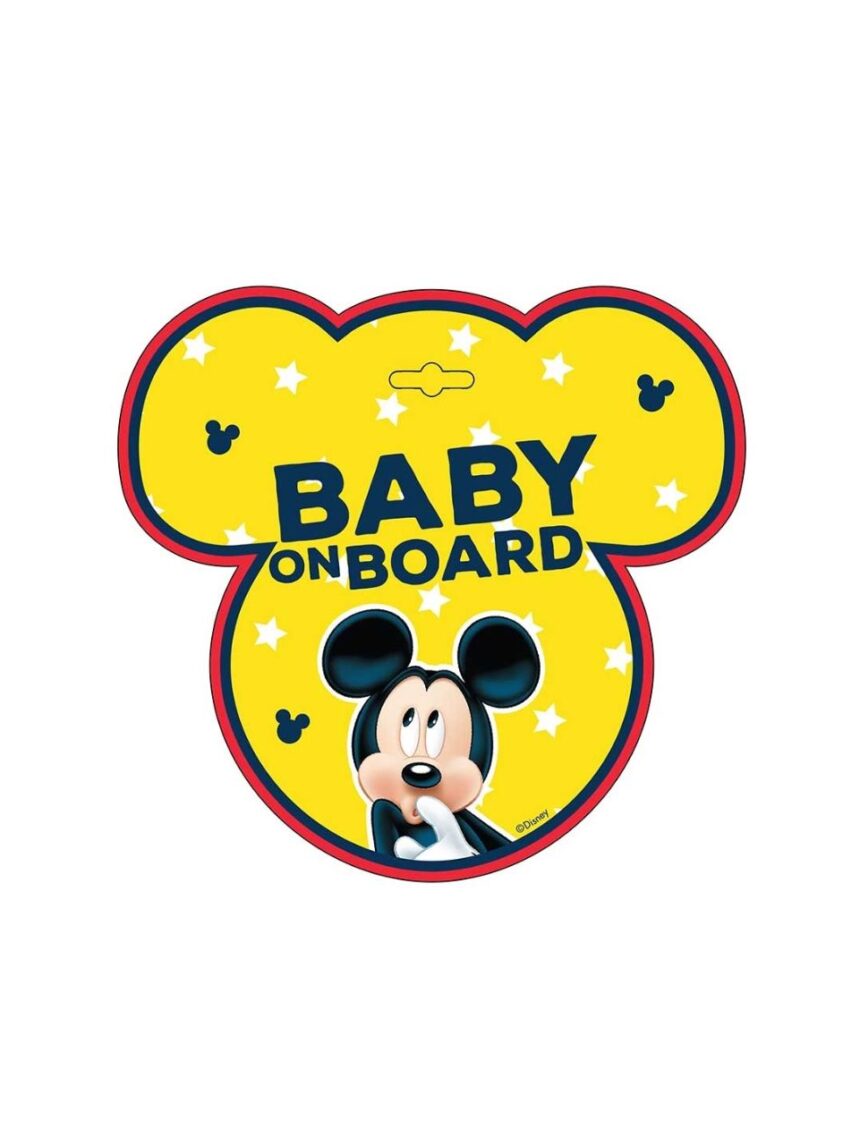Freeon σήμα αυτοκινήτου με βεντούζα "baby on board" mickey, 9612 - Freeon