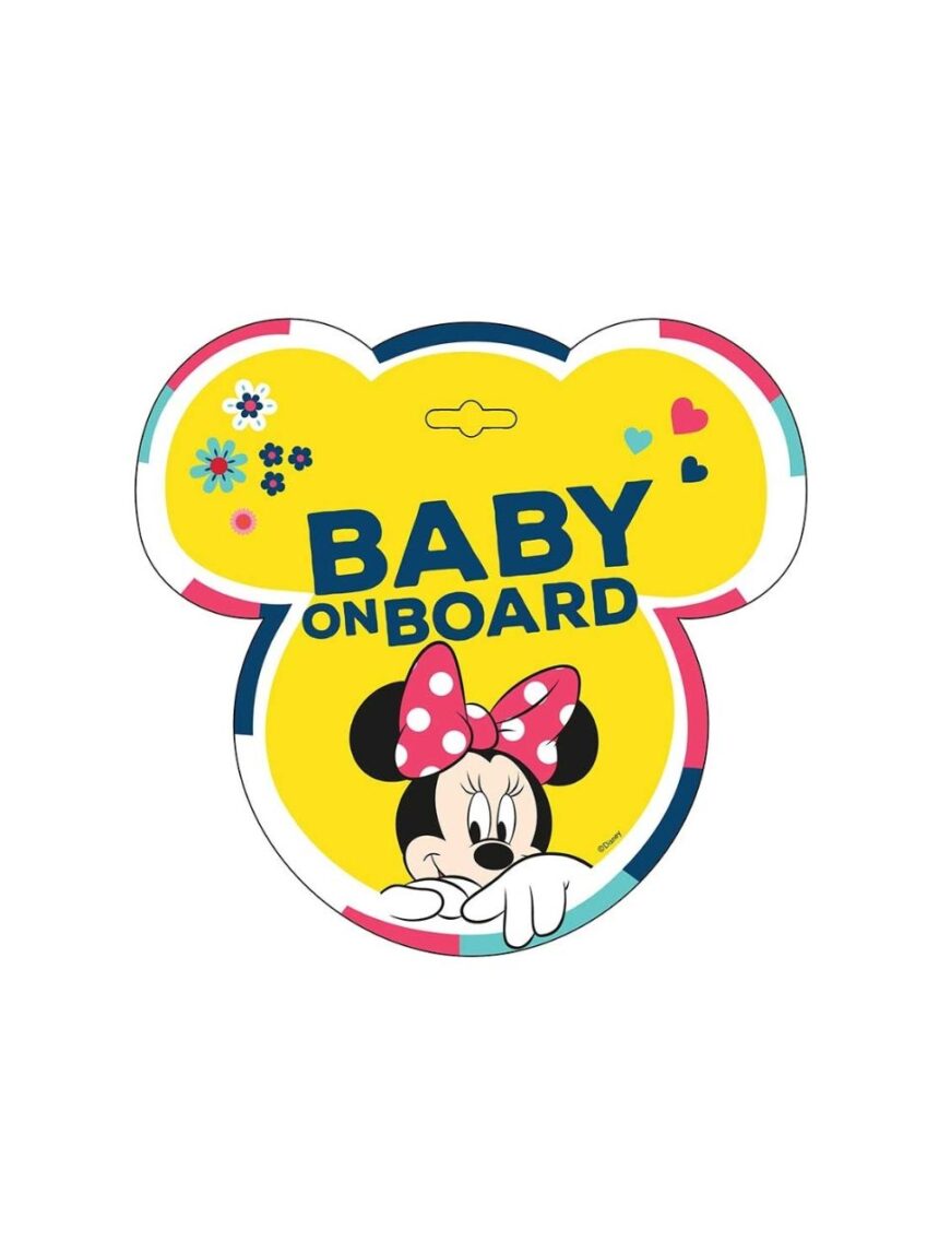 Freeon - σήμα αυτοκινήτου με βεντούζα "baby on board" minnie, 9613 - Freeon