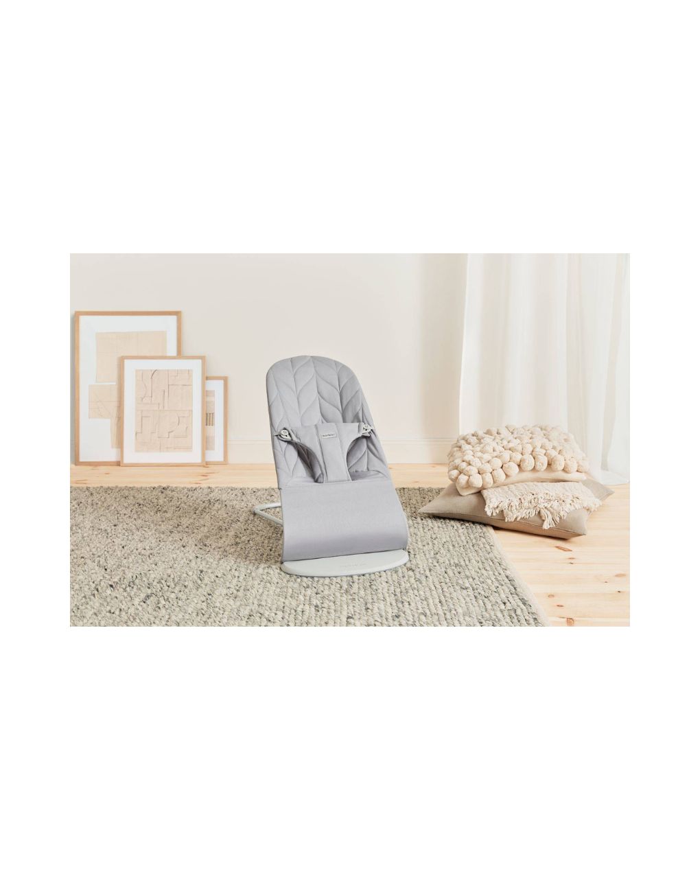 Babybjorn - ριλάξ bliss, woven, petal quilt, light grey - Baby Bjorn