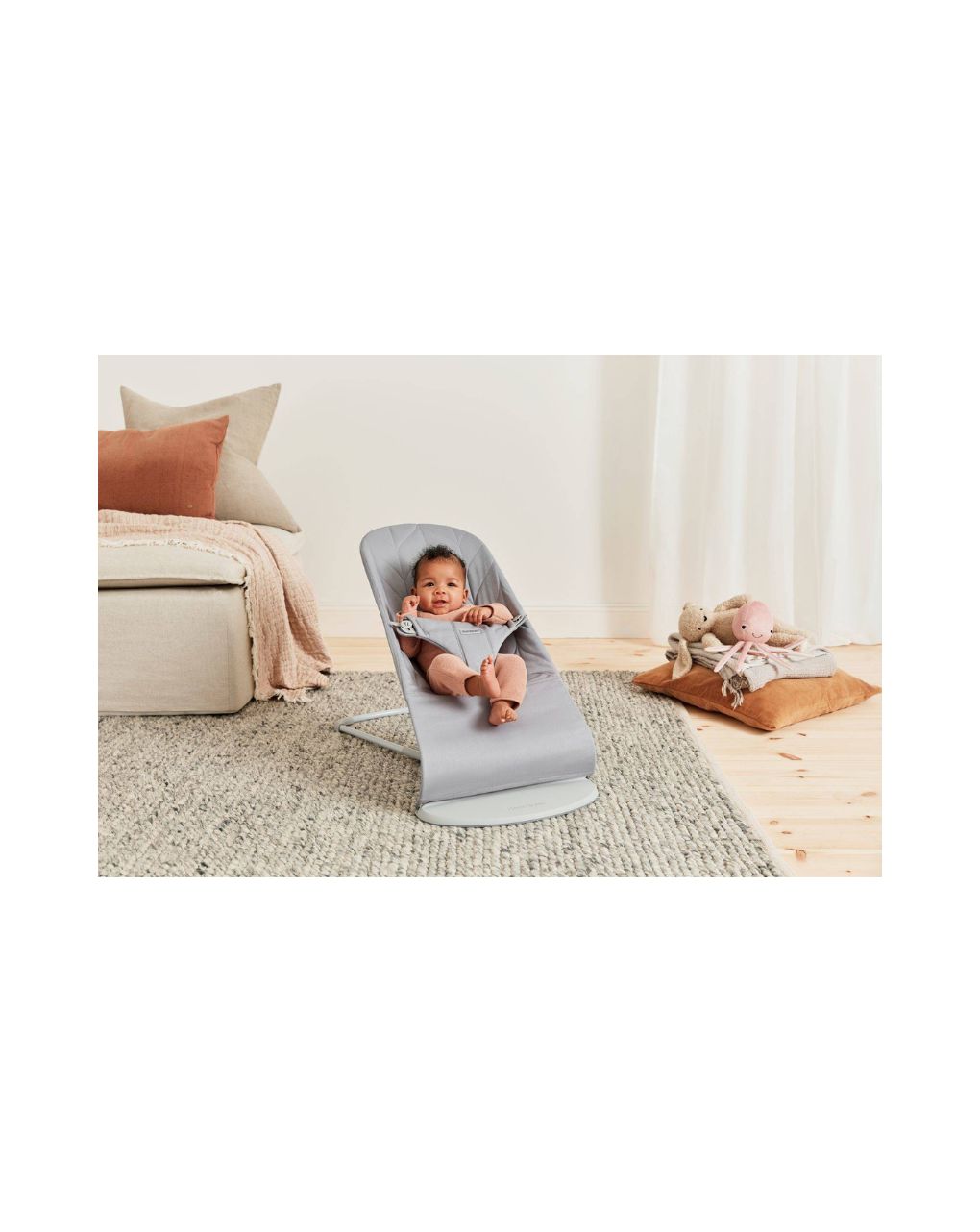 Babybjorn - ριλάξ bliss, woven, petal quilt, light grey - Baby Bjorn