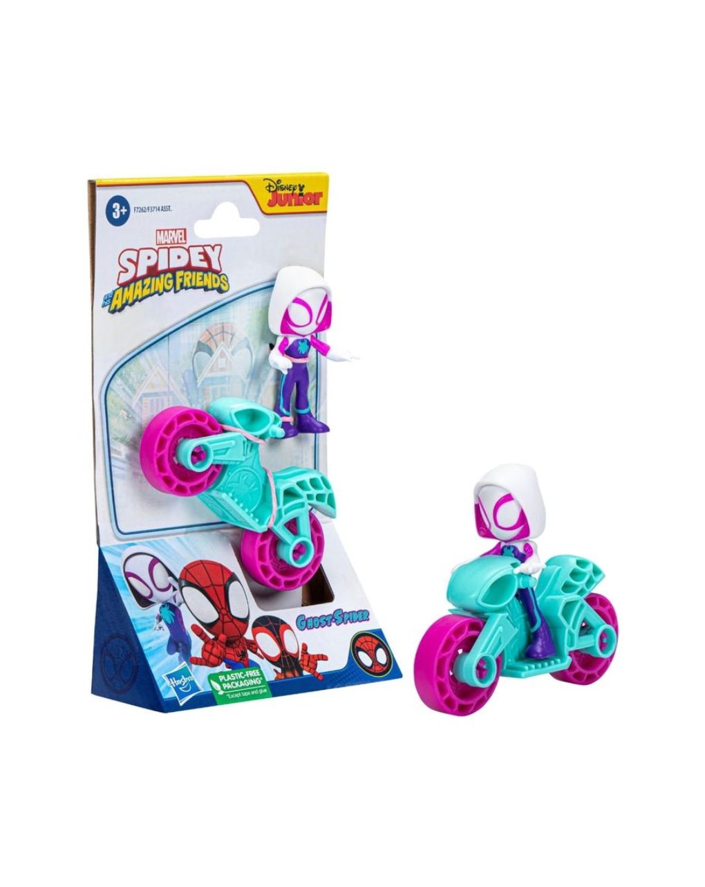 Spidey and his amazing friends φιγούρα με ποδήλατο (3 σχέδια) f3714 - SPIDEY