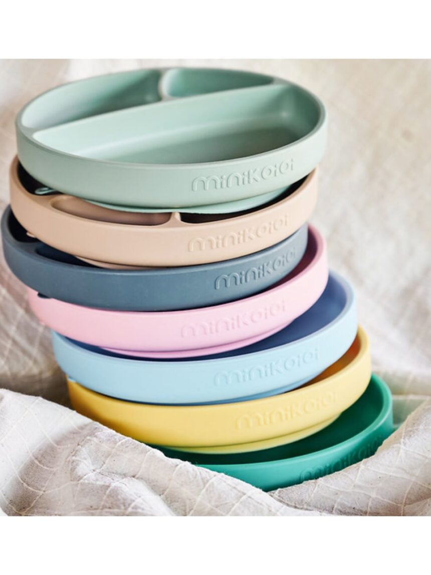 Minikoioi πιάτο με διαχωριστικά portions 6m+ pink 0907-101050002 - MinikOiOi