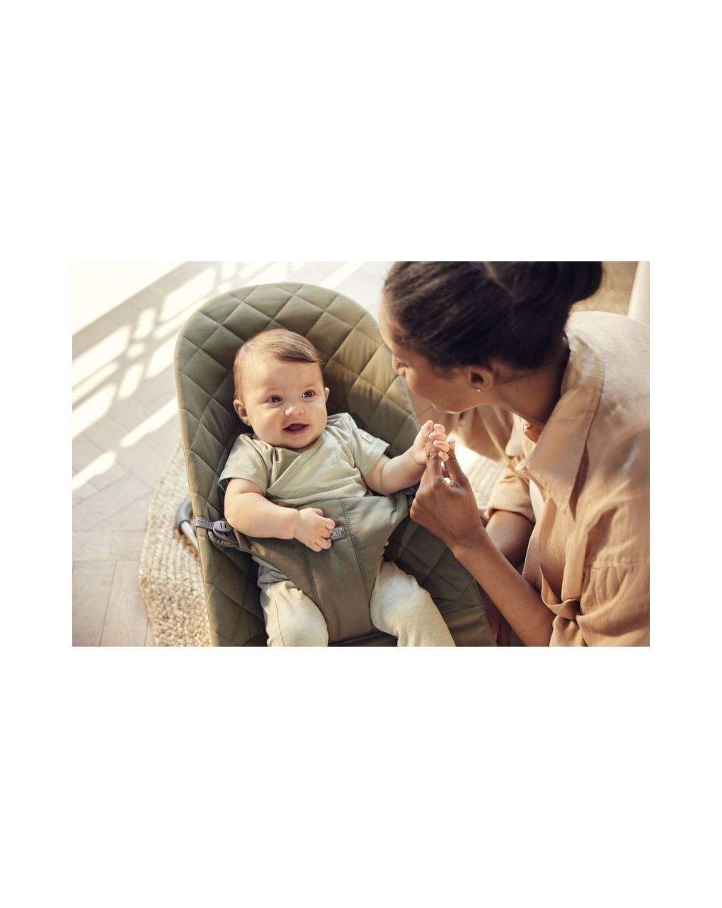 Babybjorn - ριλάξ bliss, woven, classic quilt, dark green - Baby Bjorn