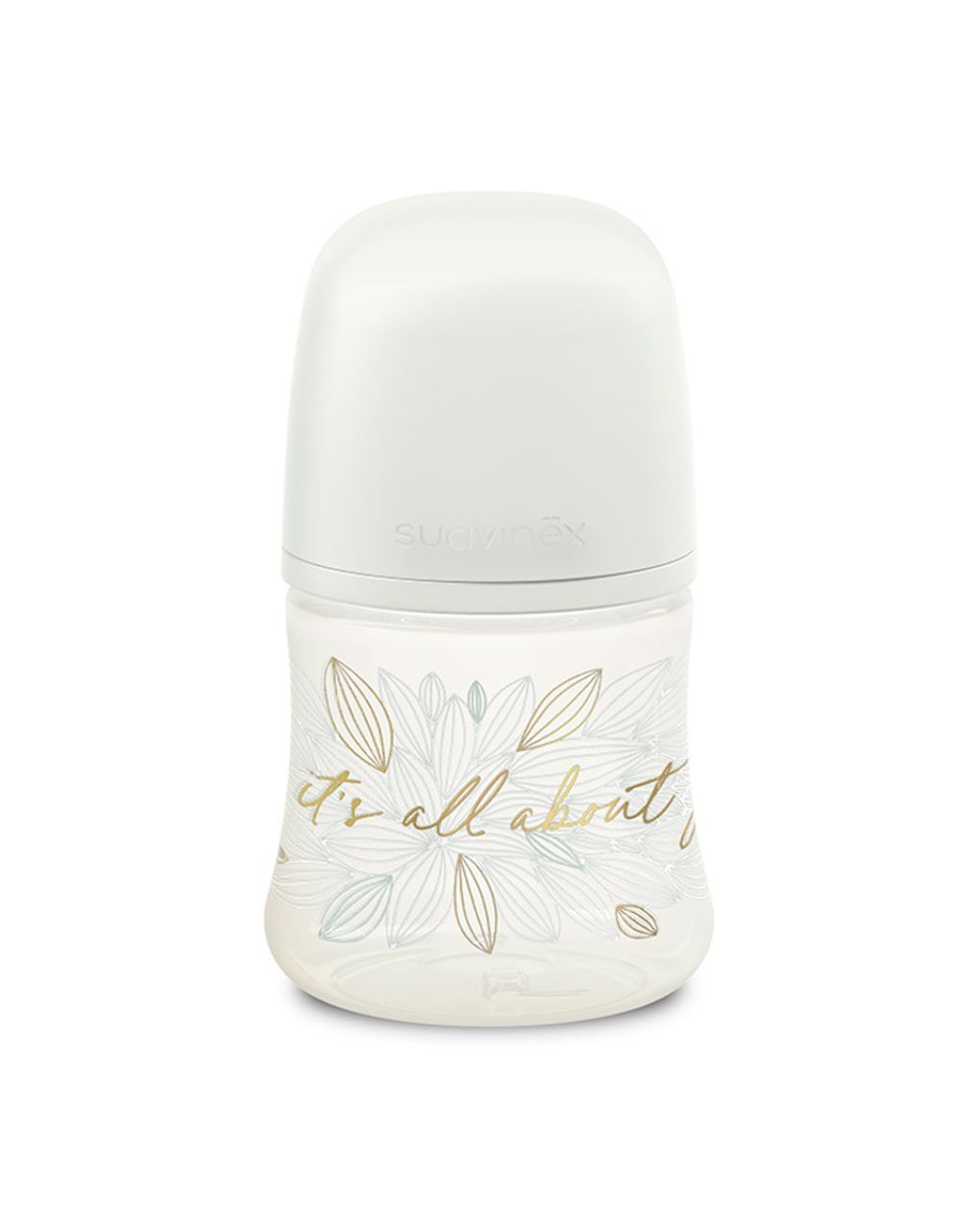 Suavinex - πλαστικό μπιμπερό 150ml με θηλή physio sx-pro 0m+, gold grey - Suavinex