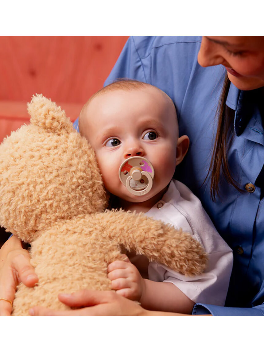 Bibs - πιπίλα καουτσούκ σετ 2τμχ studio colour morning bloom ivory mix, 0-6m - BIBS