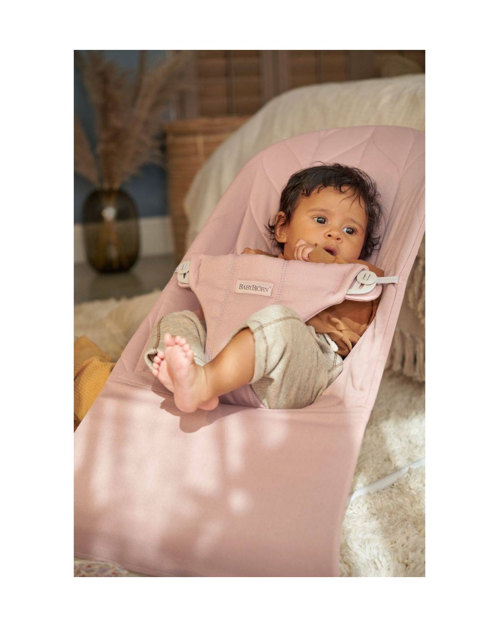 Babybjorn - ριλάξ bliss, woven, petal quilt, dusty pink - Baby Bjorn